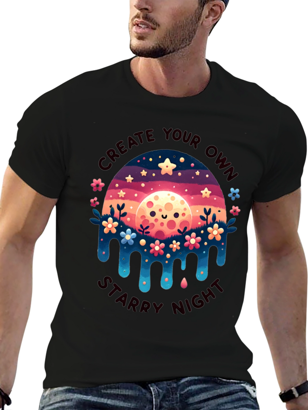 Create Your Own Starry Night Graphic Tee