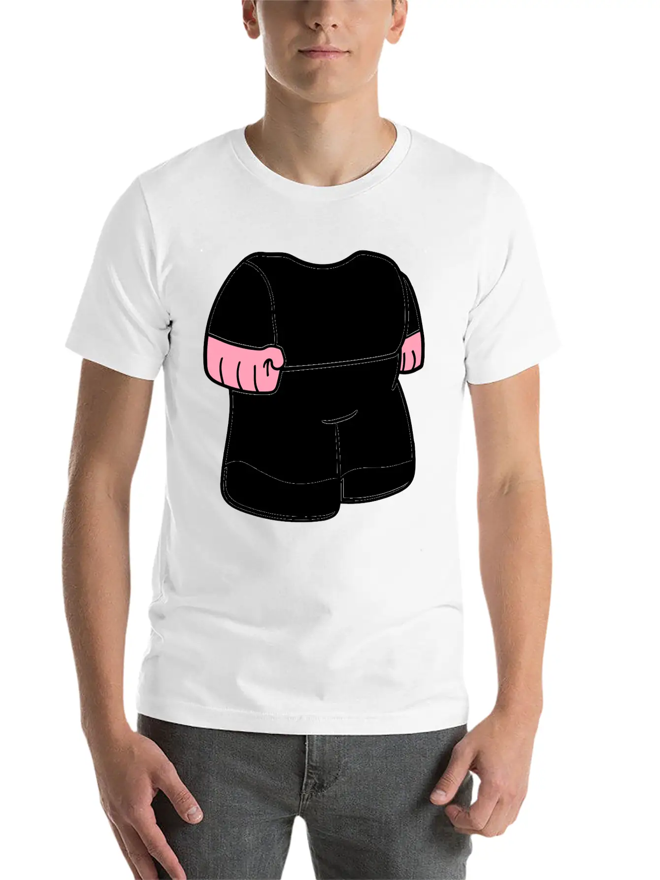 Body Dwarf Small Mini Face Head Funny Cartoon Cart Essential Cotton Tee For Daily Outfits – Unisex Style