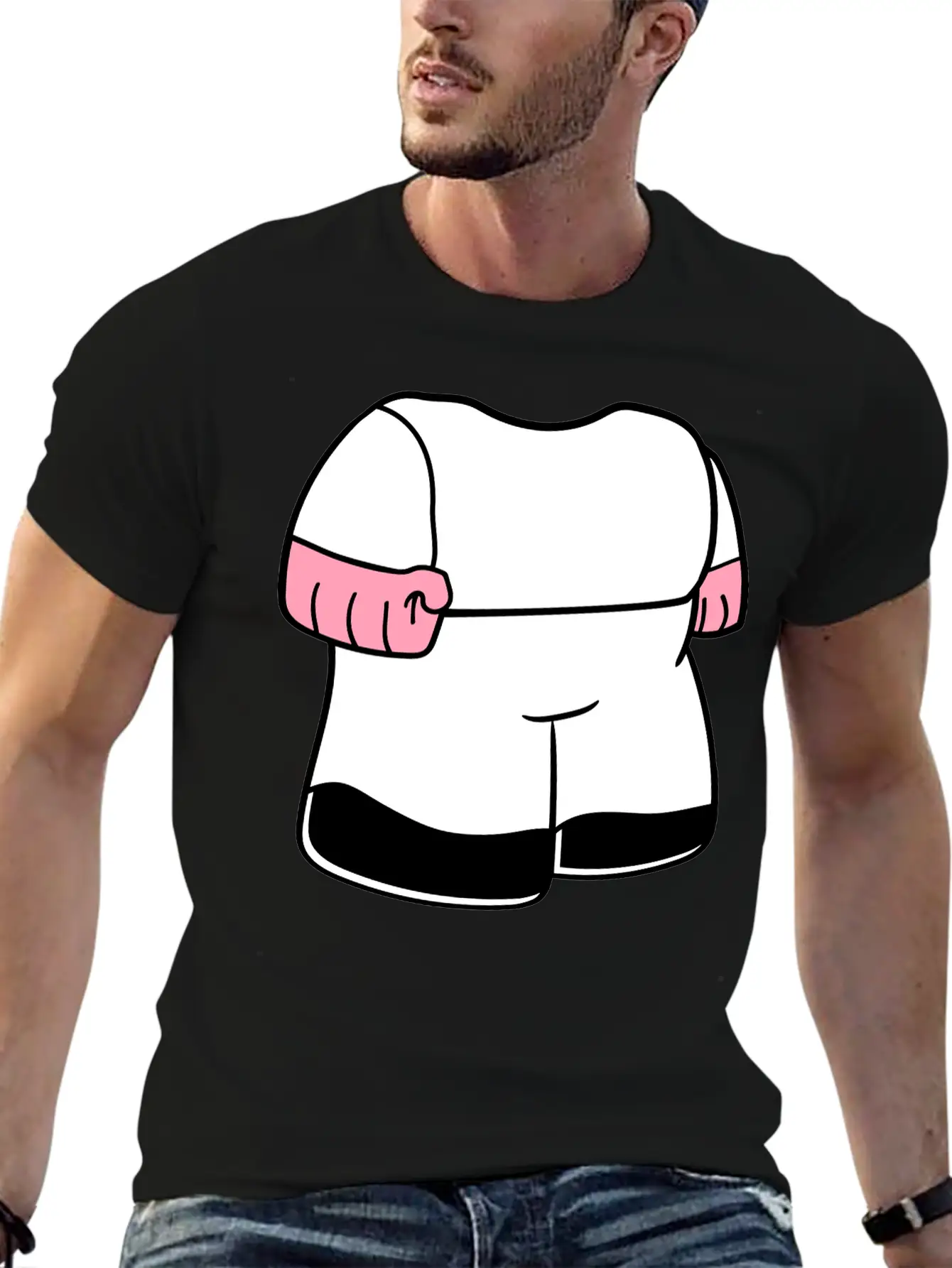 Body Dwarf Small Mini Face Head Funny Cartoon Cart Essential Cotton Tee For Daily Outfits – Unisex Style