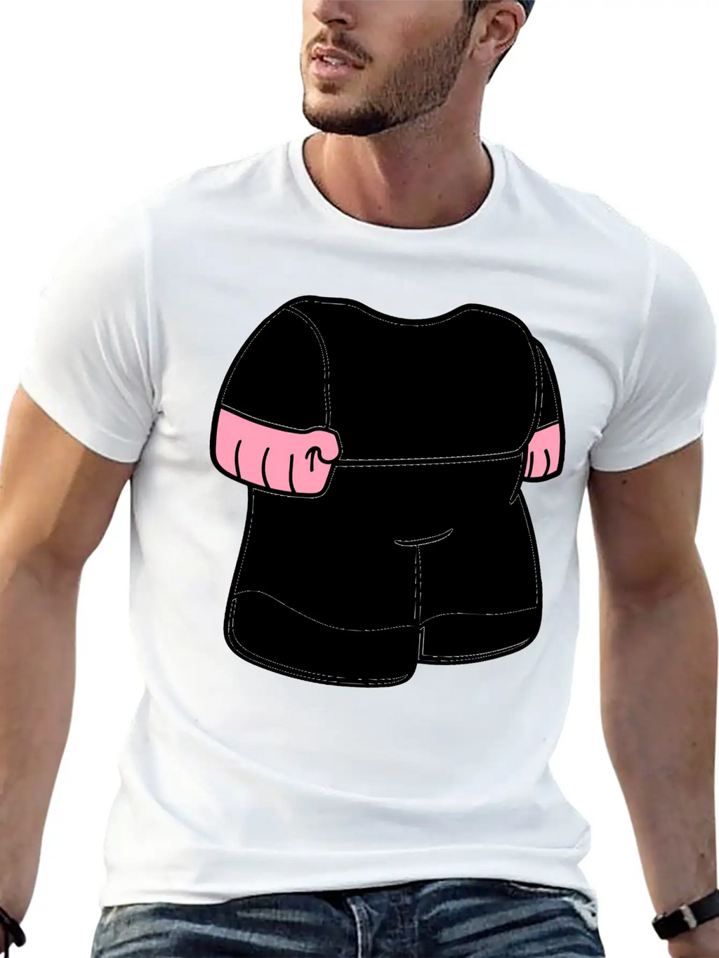 Body Dwarf Small Mini Face Head Funny Cartoon Cart Essential Cotton Tee For Daily Outfits – Unisex Style