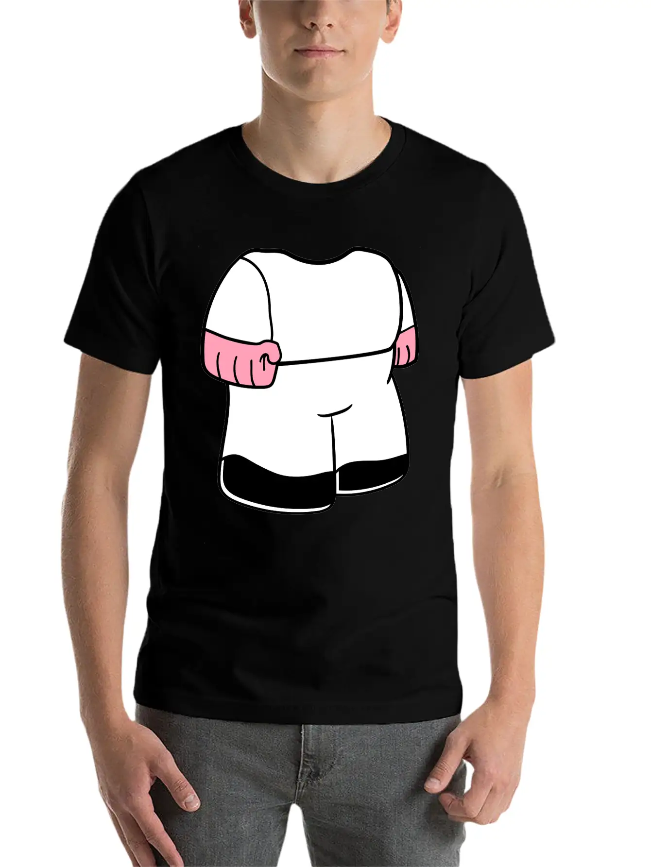 Body Dwarf Small Mini Face Head Funny Cartoon Cart Essential Cotton Tee For Daily Outfits – Unisex Style