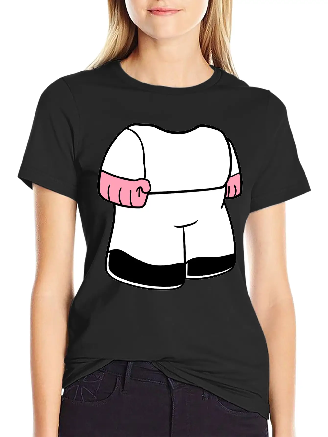 Body Dwarf Small Mini Face Head Funny Cartoon Cart Essential Cotton Tee For Daily Outfits – Unisex Style