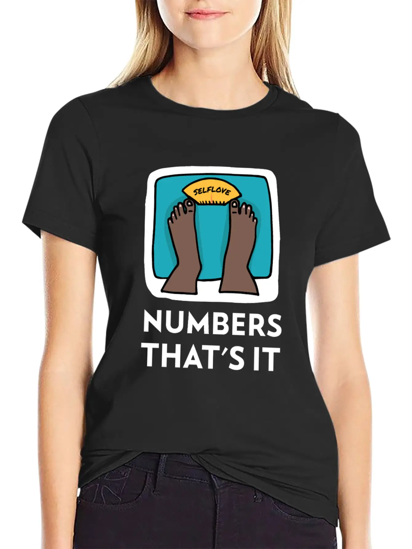 Body Weight Is Just A Number! Essential Cotton Tee For Daily Outfits – Unisex Style