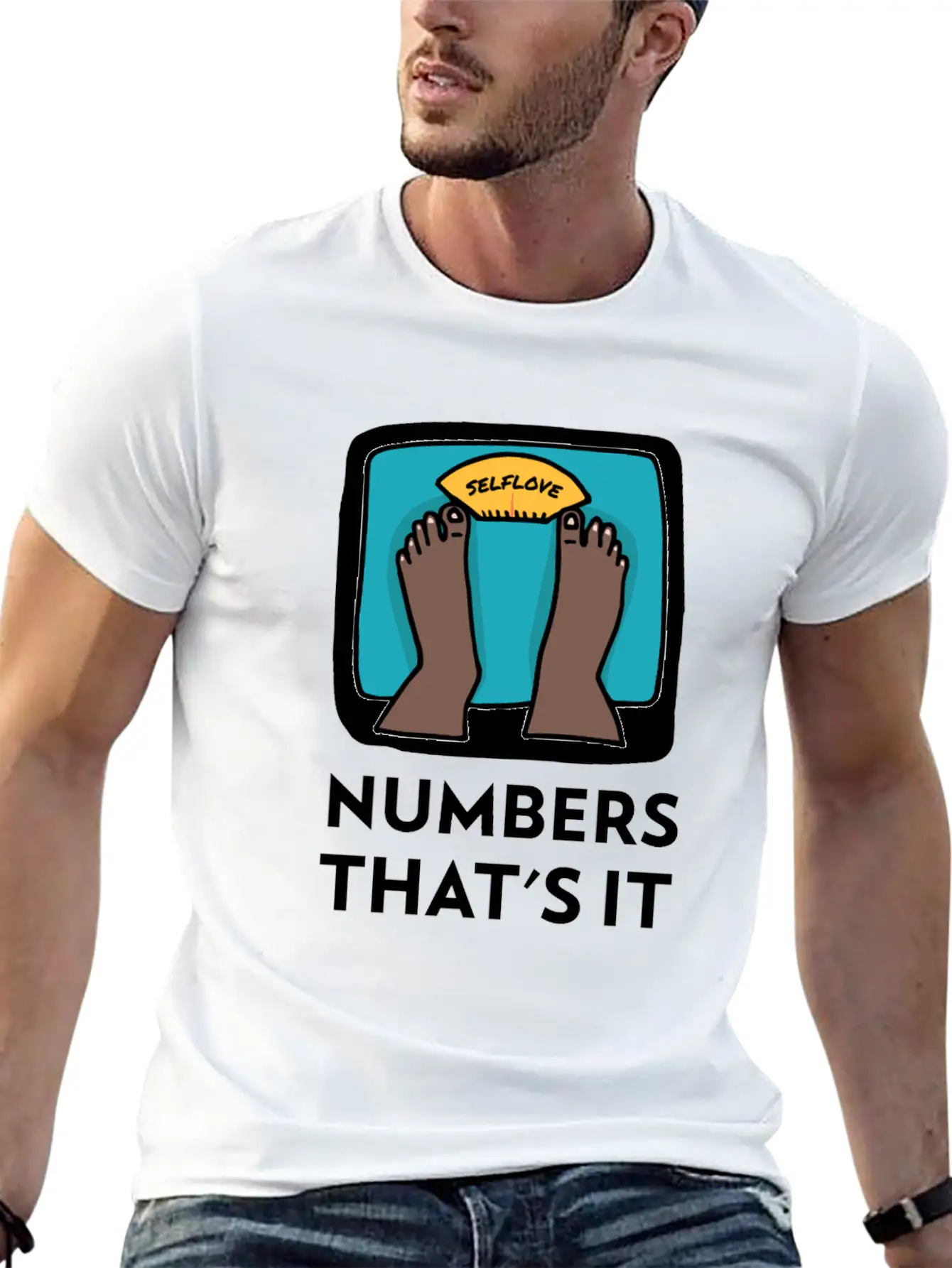 Body Weight Is Just A Number! Essential Cotton Tee For Daily Outfits – Unisex Style