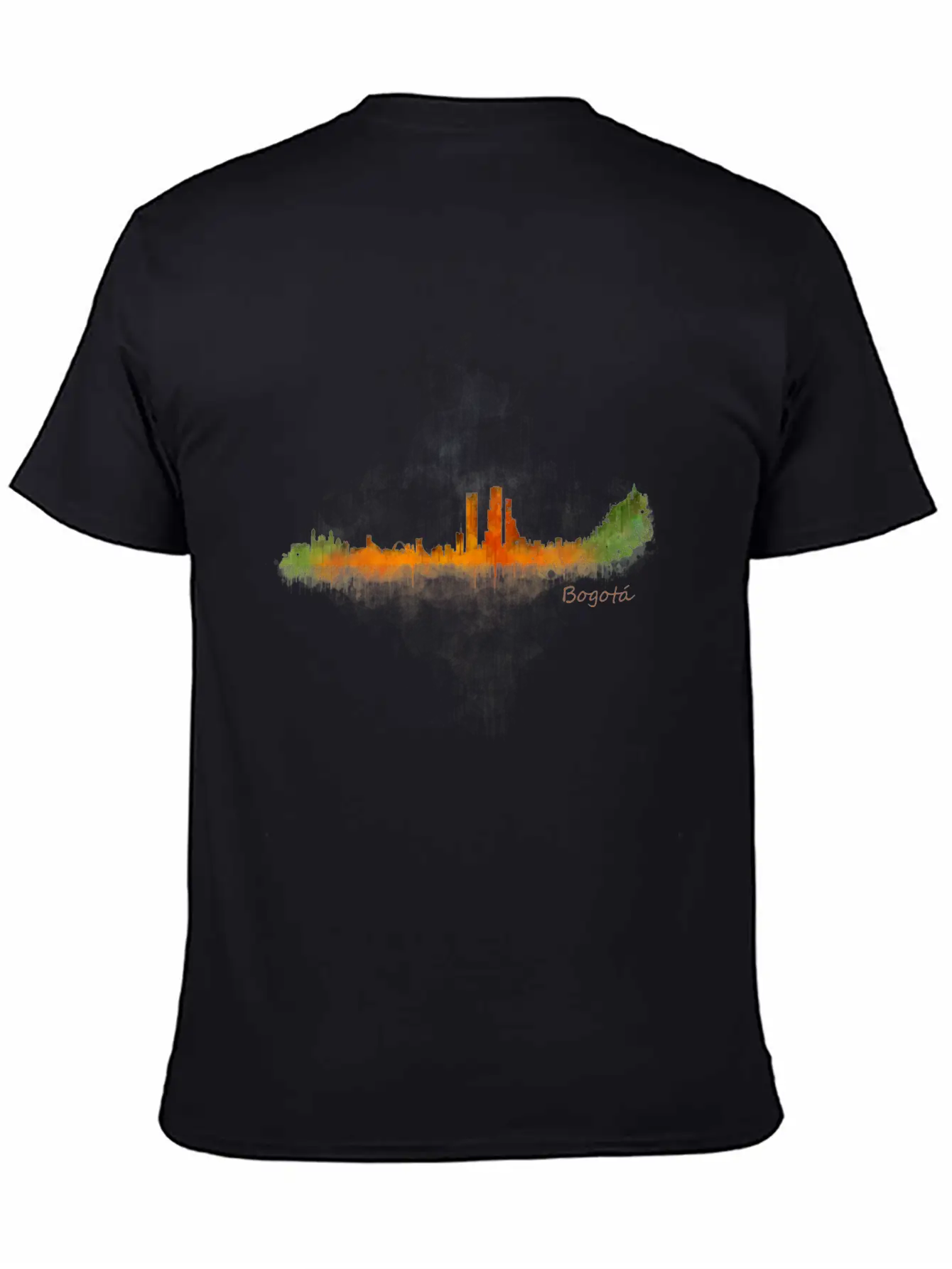BogotA Colombia Skyline In Watercolor Digital Ar Breathable Soft Cotton T-Shirt – Timeless Casual Look