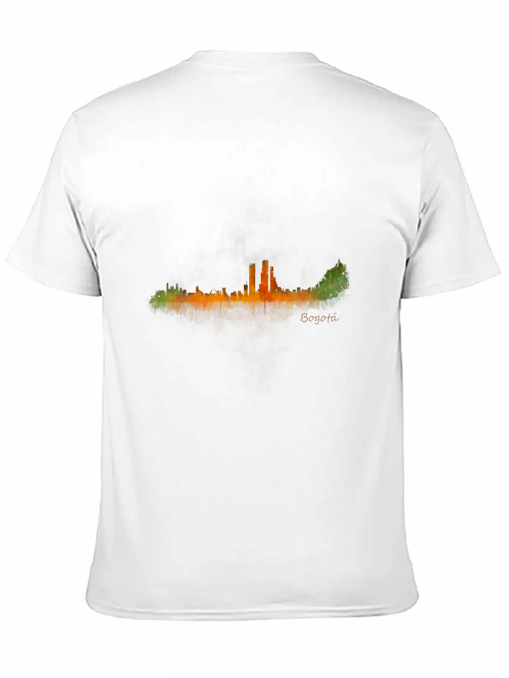 BogotA Colombia Skyline In Watercolor Digital Ar Breathable Soft Cotton T-Shirt – Timeless Casual Look