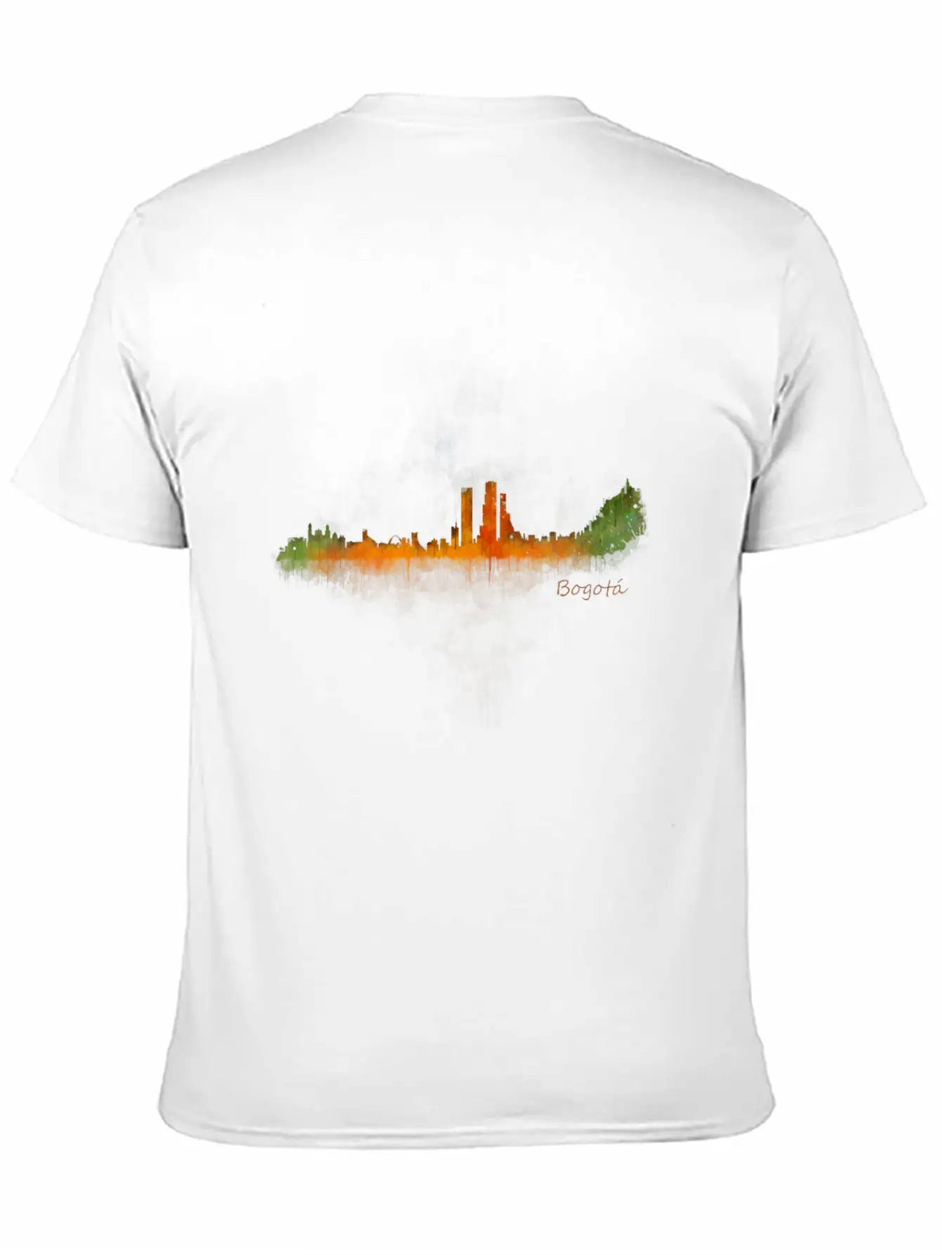 BogotA Colombia Skyline In Watercolor Digital Ar Breathable Soft Cotton T-Shirt – Timeless Casual Look