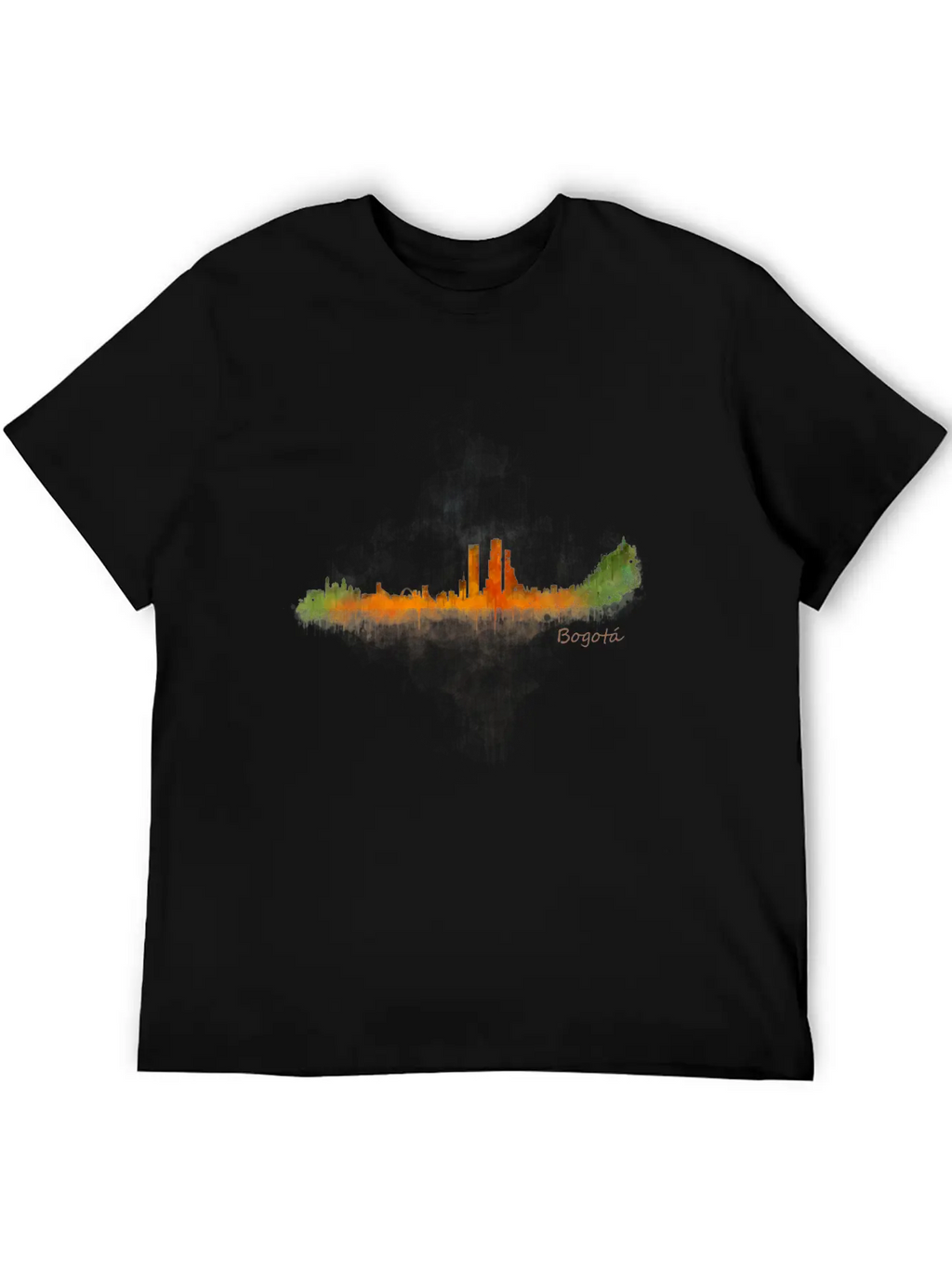 BogotA Colombia Skyline In Watercolor Digital Ar Breathable Soft Cotton T-Shirt – Timeless Casual Look