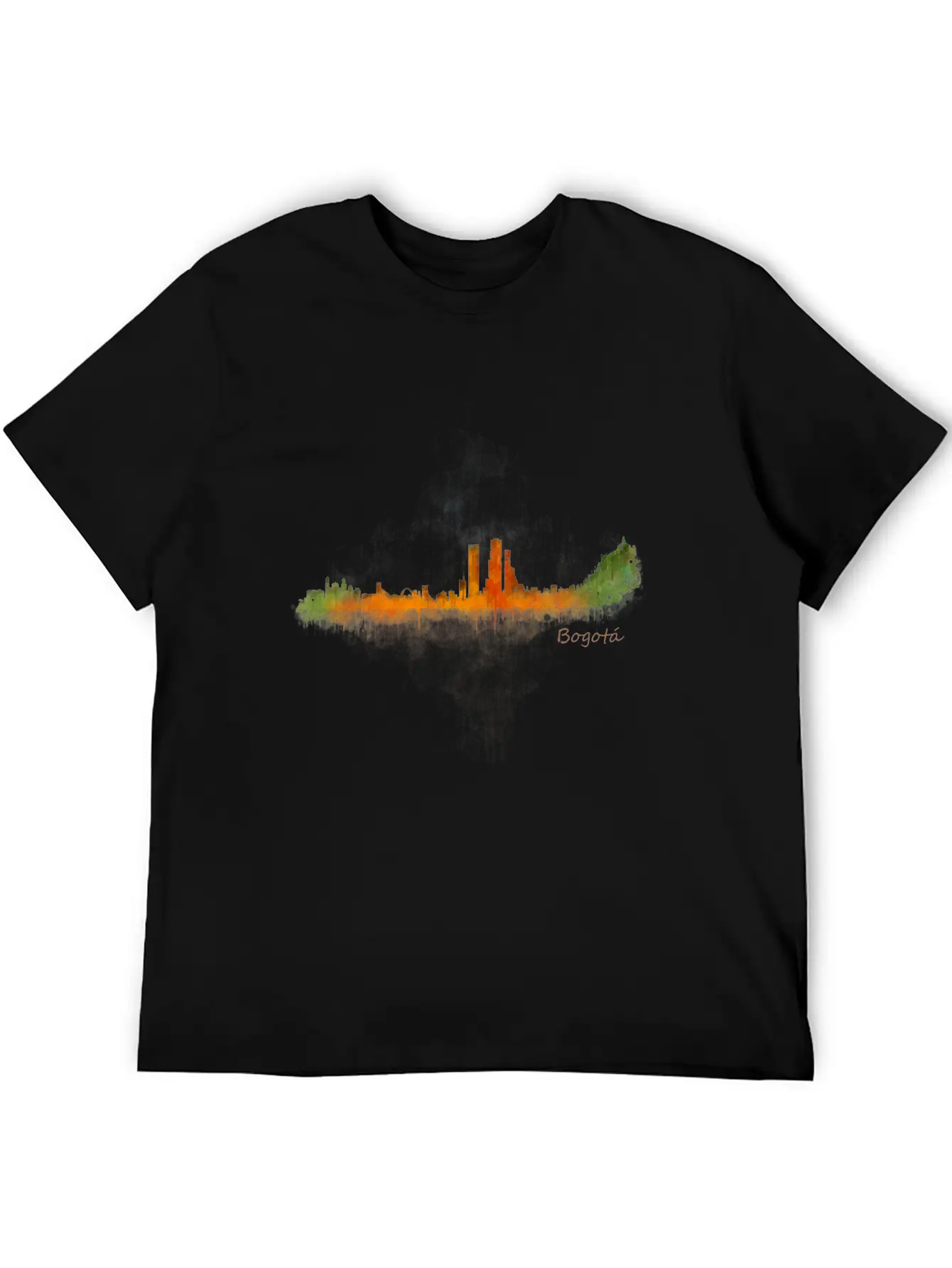 BogotA Colombia Skyline In Watercolor Digital Ar Breathable Soft Cotton T-Shirt – Timeless Casual Look