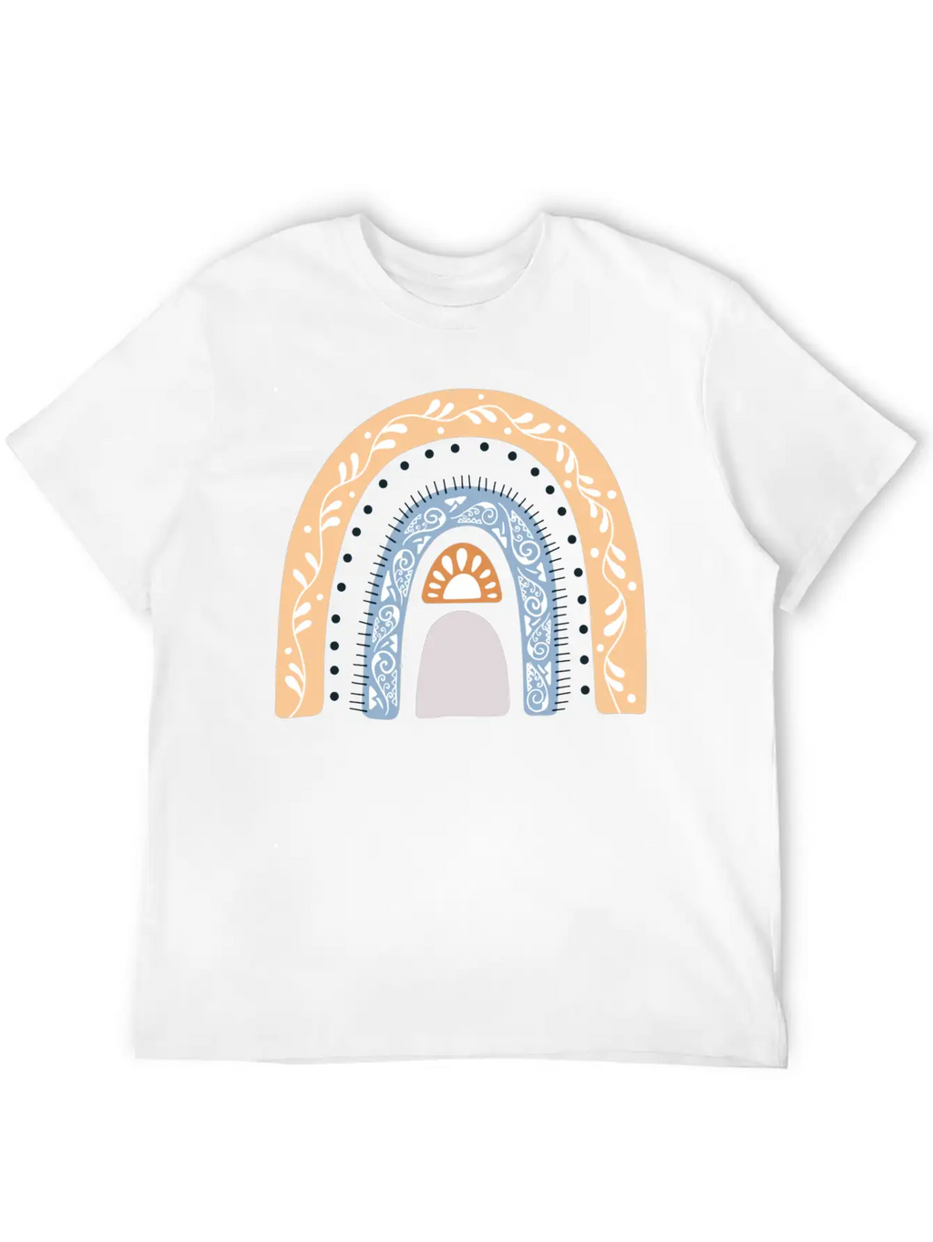 Boho Rainbow Design 43 Timeless Short Sleeve Tee – Comfy And Minimalist Design