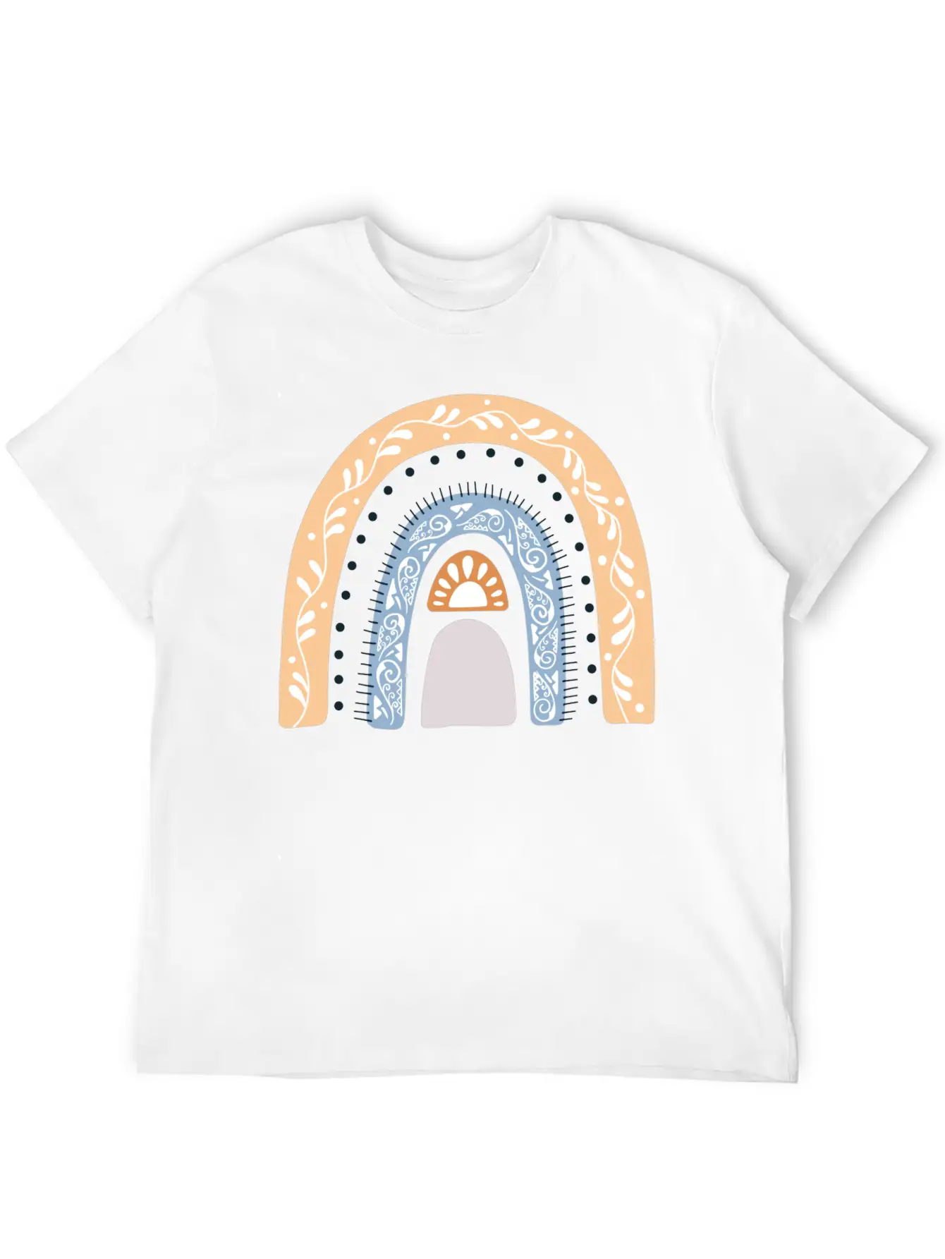 Boho Rainbow Design 43 Timeless Short Sleeve Tee – Comfy And Minimalist Design