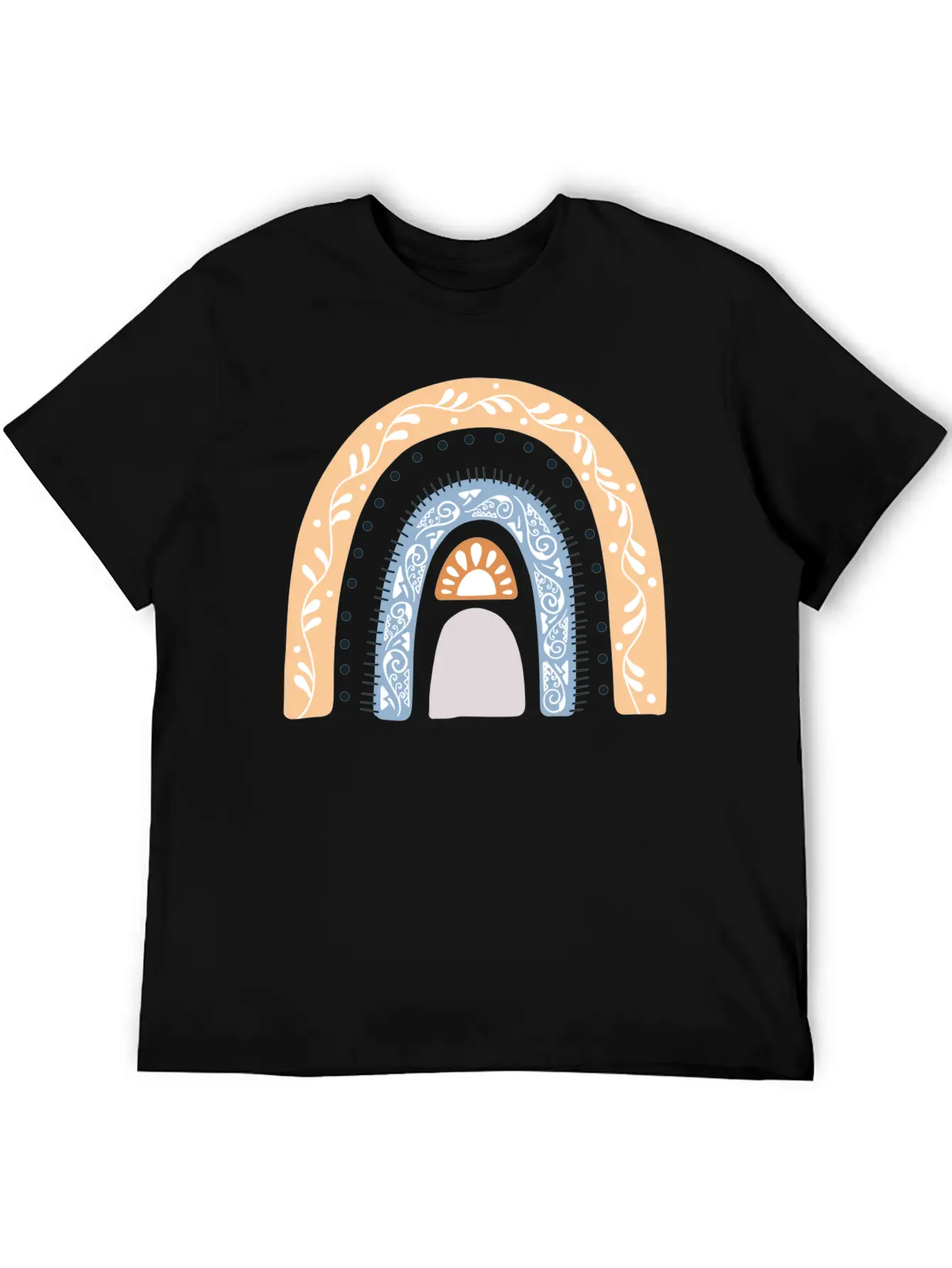 Boho Rainbow Design 43 Timeless Short Sleeve Tee – Comfy And Minimalist Design