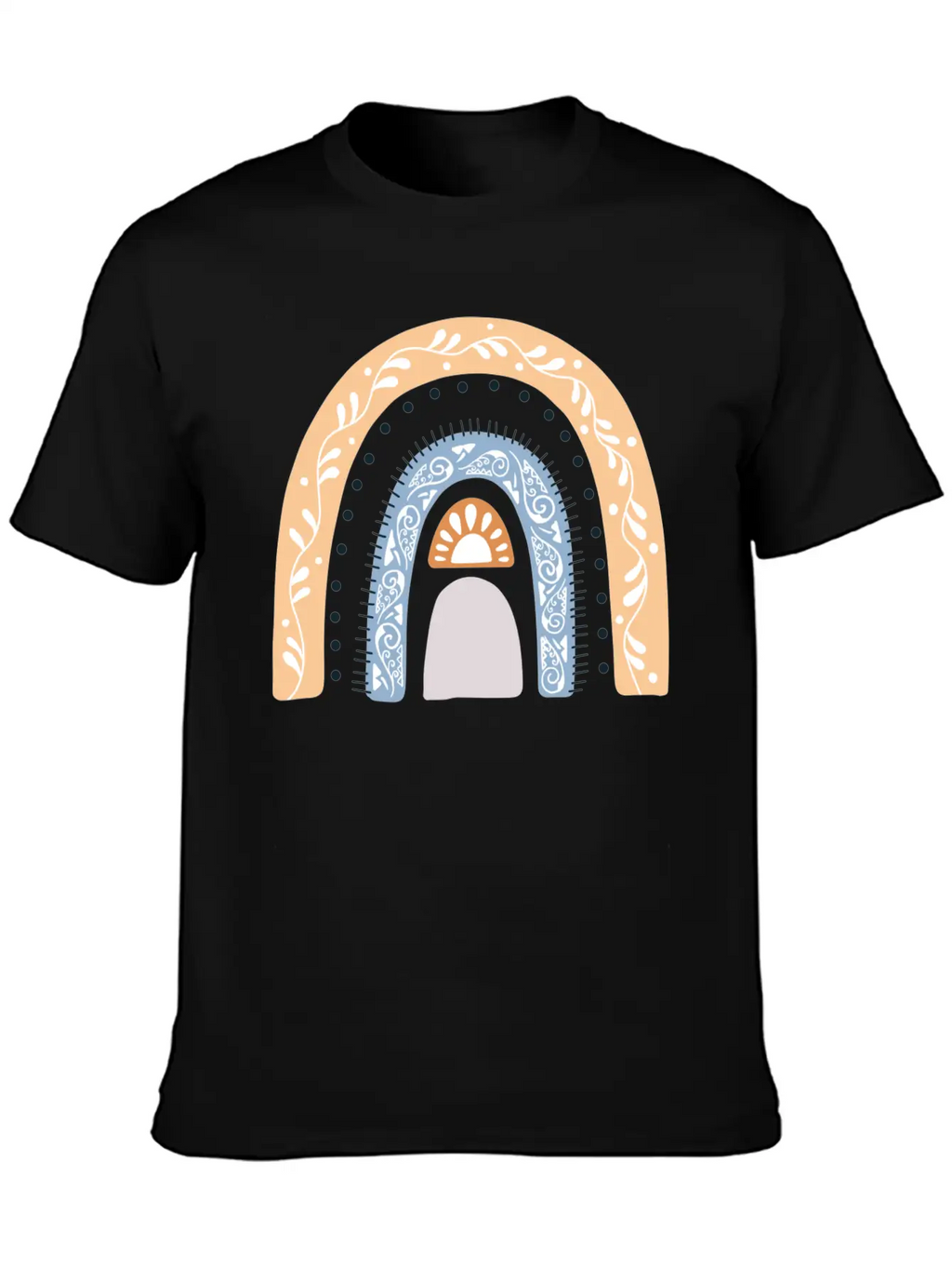 Boho Rainbow Design 43 Timeless Short Sleeve Tee – Comfy And Minimalist Design