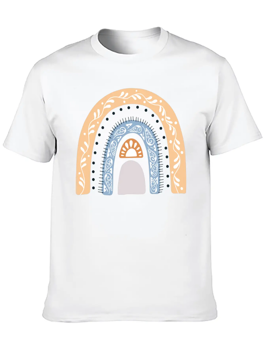 Boho Rainbow Design 43 Timeless Short Sleeve Tee – Comfy And Minimalist Design