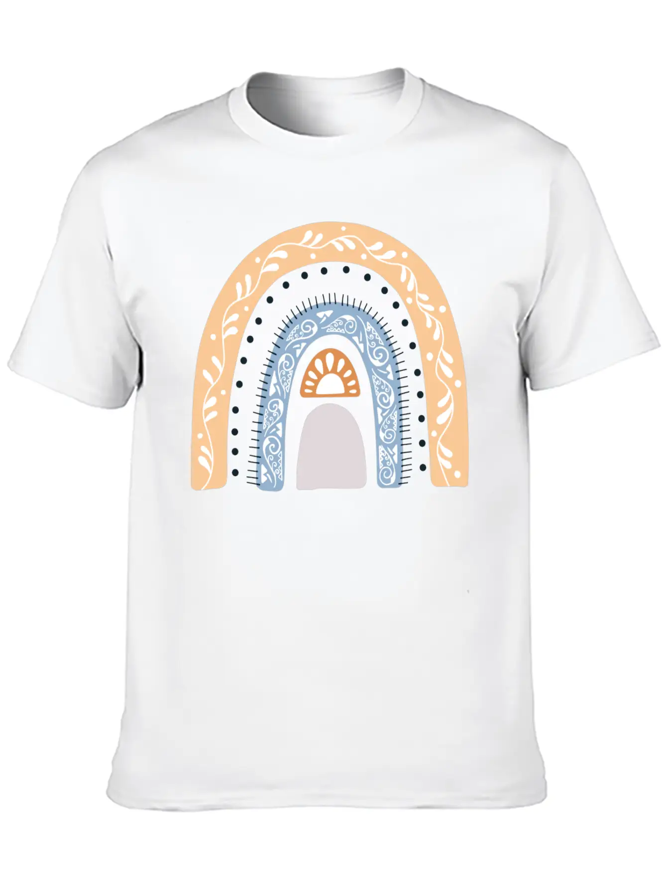 Boho Rainbow Design 43 Timeless Short Sleeve Tee – Comfy And Minimalist Design