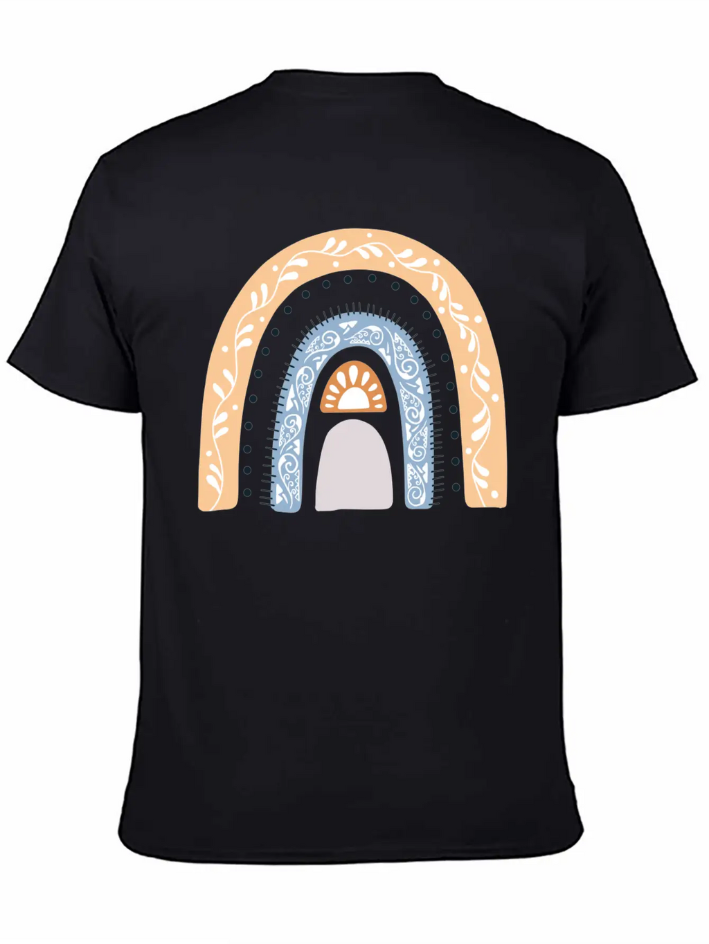 Boho Rainbow Design 43 Timeless Short Sleeve Tee – Comfy And Minimalist Design