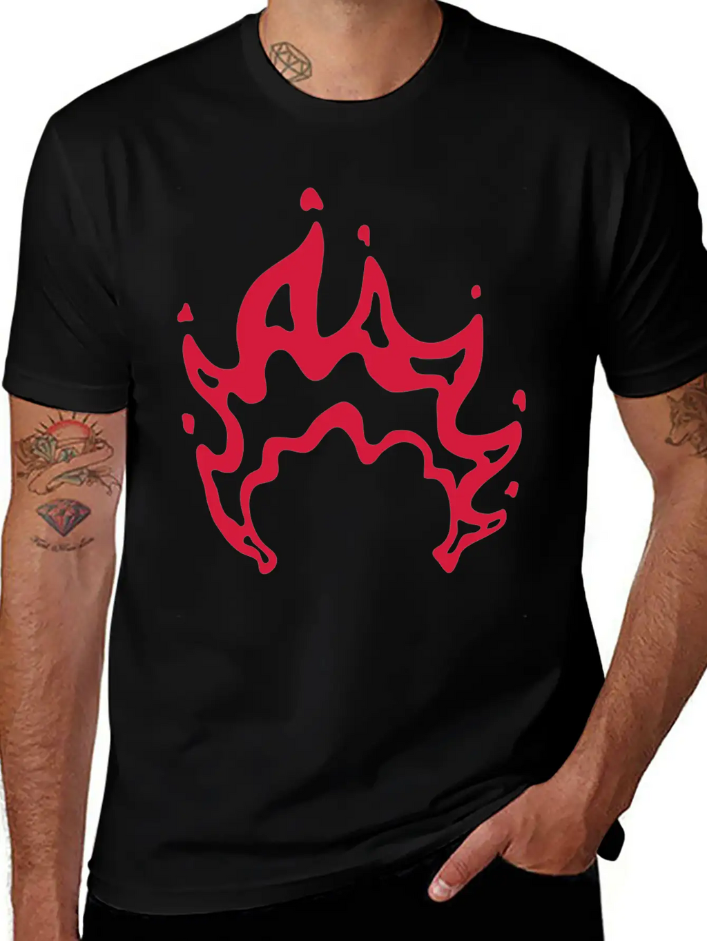 Bonfire Flames Cool Design Modern Fit Casual T-Shirt – Clean And Versatile Design
