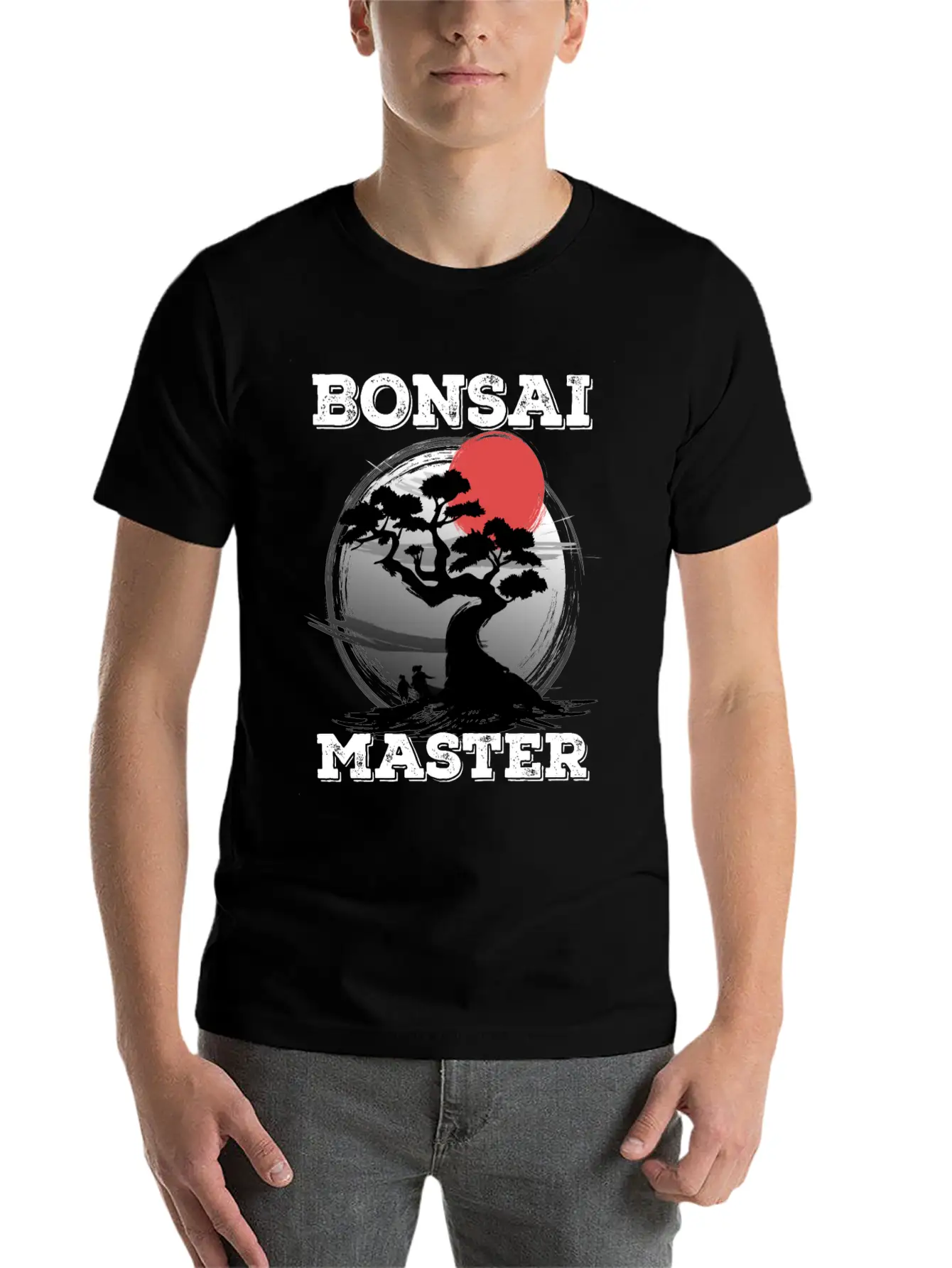 Bonsai Master Tree Sunset Miniature Plants Trees Breathable Graphic T-Shirt – Perfect For Casual Days