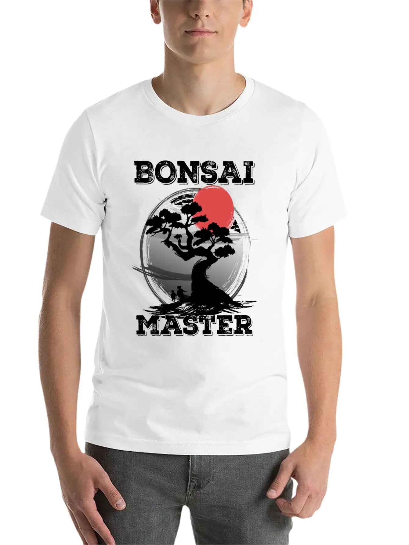Bonsai Master Tree Sunset Miniature Plants Trees Breathable Graphic T-Shirt – Perfect For Casual Days