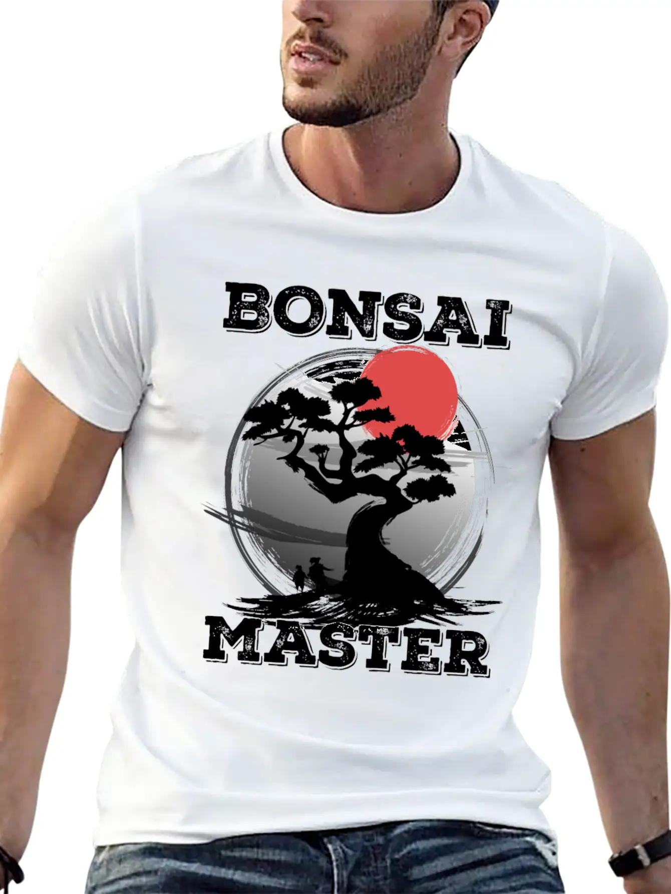 Bonsai Master Tree Sunset Miniature Plants Trees Breathable Graphic T-Shirt – Perfect For Casual Days