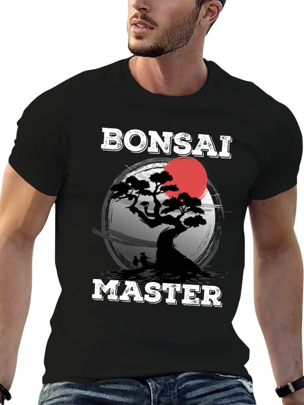 Bonsai Master Tree Sunset Miniature Plants Trees Breathable Graphic T-Shirt – Perfect For Casual Days