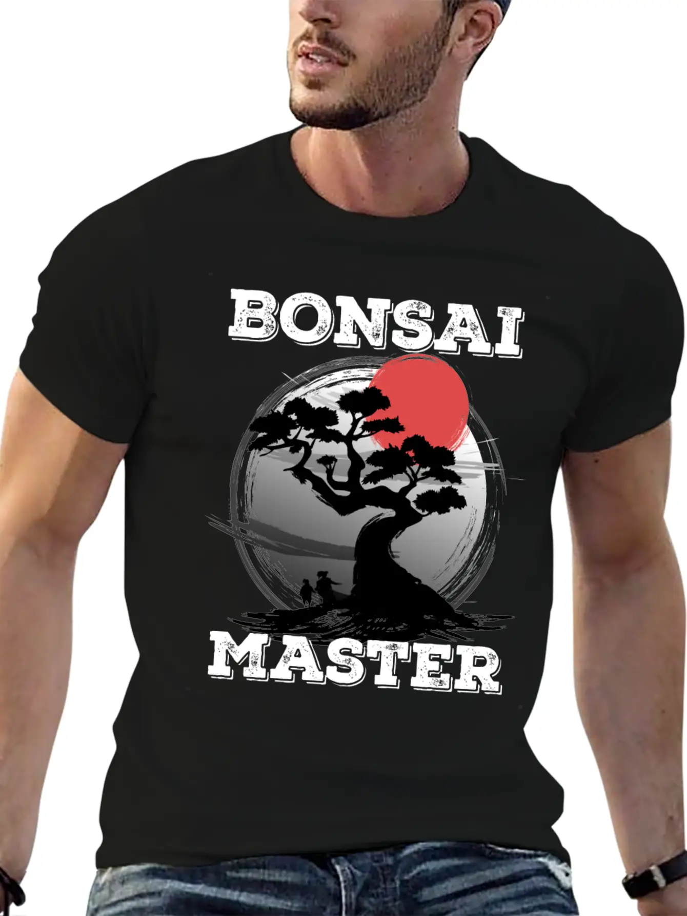 Bonsai Master Tree Sunset Miniature Plants Trees Breathable Graphic T-Shirt – Perfect For Casual Days