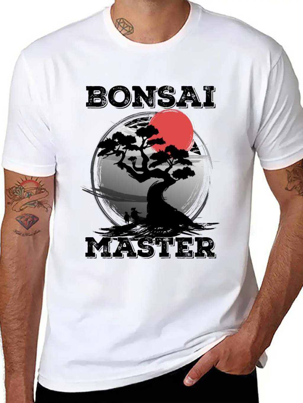 Bonsai Master Tree Sunset Miniature Plants Trees Breathable Graphic T-Shirt – Perfect For Casual Days