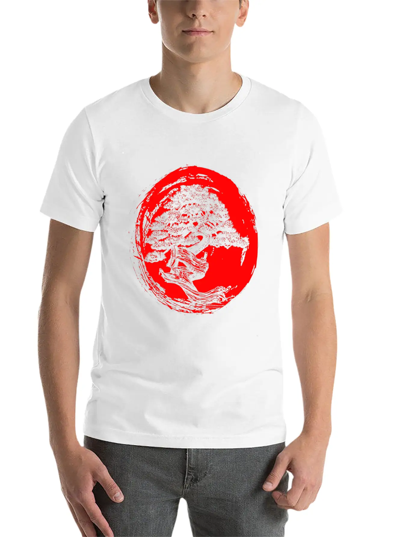 Bonsai T Shirt Japanese Trees Zen Buddhist Red Sun Essential Cotton Tee For Daily Outfits – Unisex Style