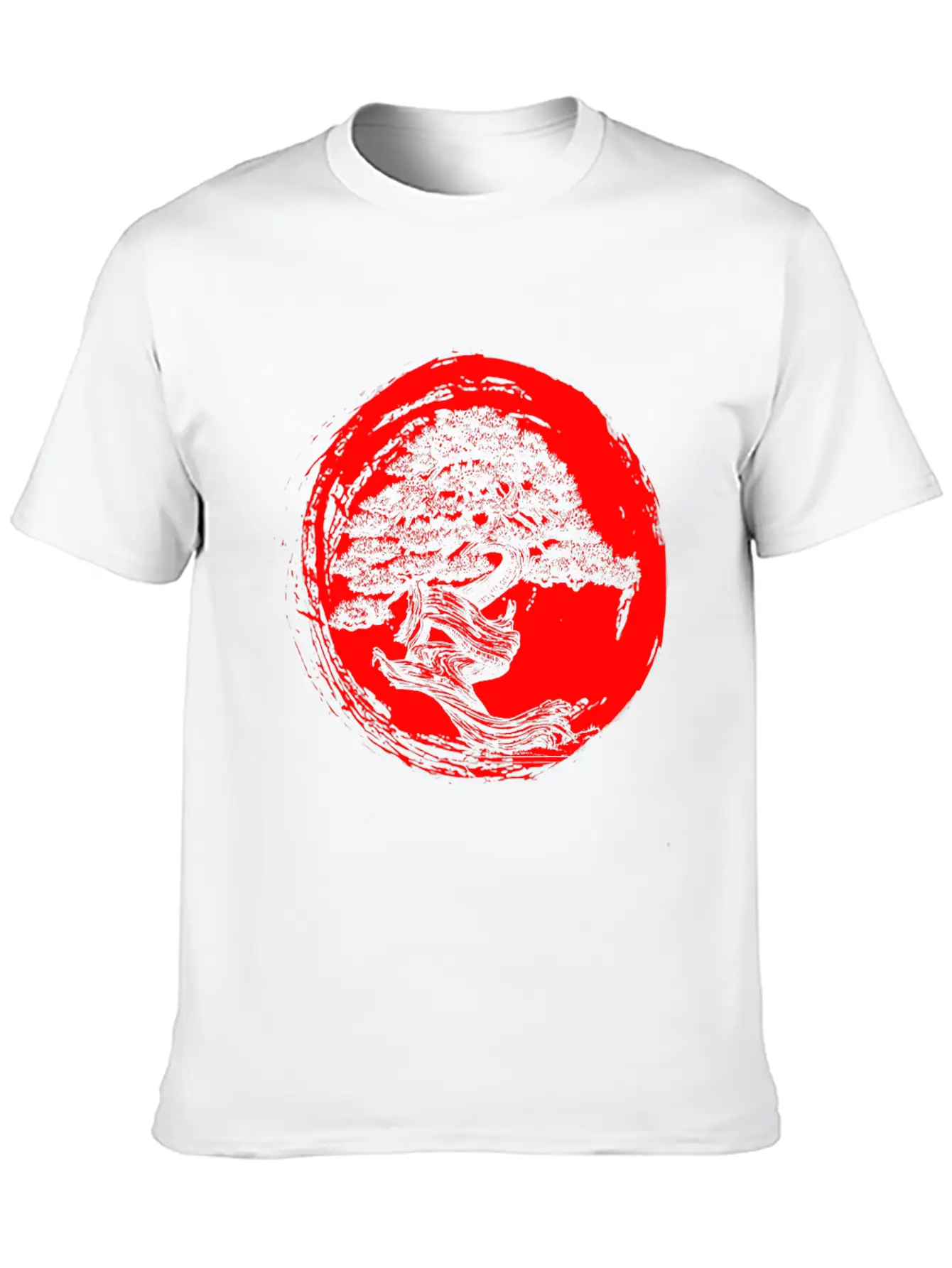 Bonsai T Shirt Japanese Trees Zen Buddhist Red Sun Essential Cotton Tee For Daily Outfits – Unisex Style