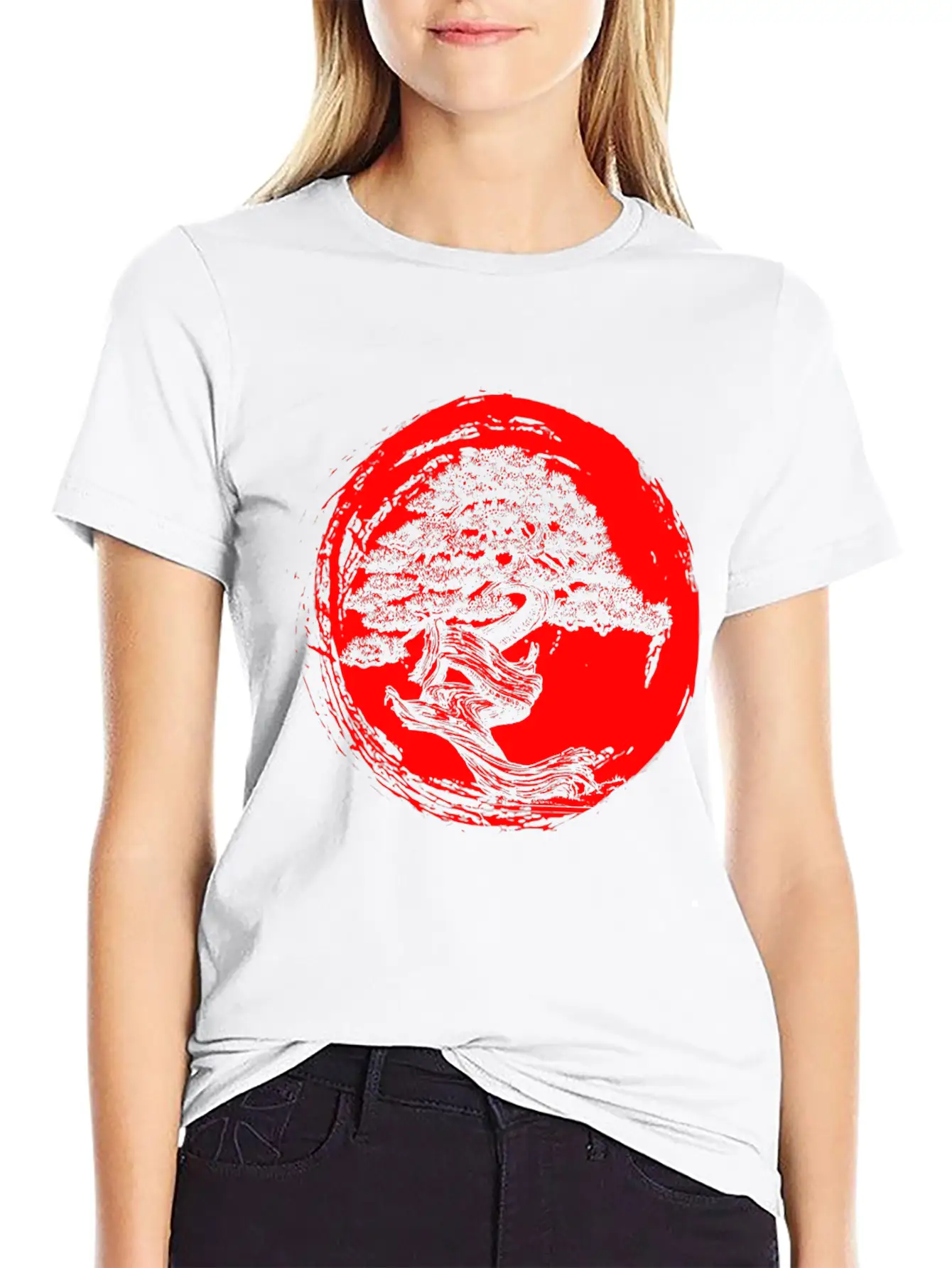 Bonsai T Shirt Japanese Trees Zen Buddhist Red Sun Essential Cotton Tee For Daily Outfits – Unisex Style