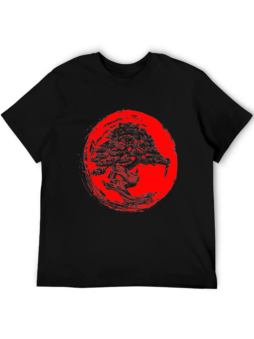 Bonsai T Shirt Japanese Trees Zen Buddhist Red Sun Essential Cotton Tee For Daily Outfits – Unisex Style