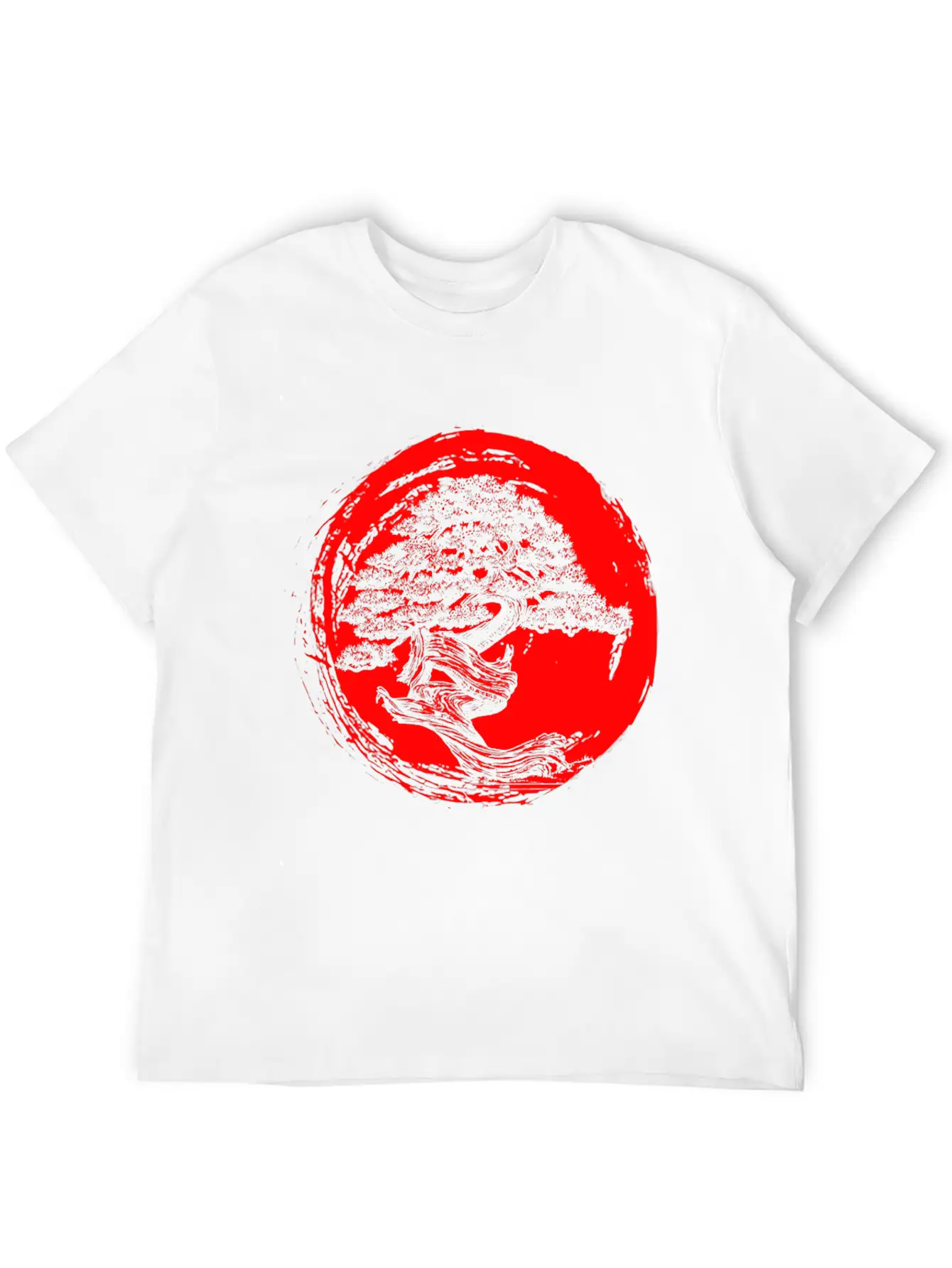 Bonsai T Shirt Japanese Trees Zen Buddhist Red Sun Essential Cotton Tee For Daily Outfits – Unisex Style