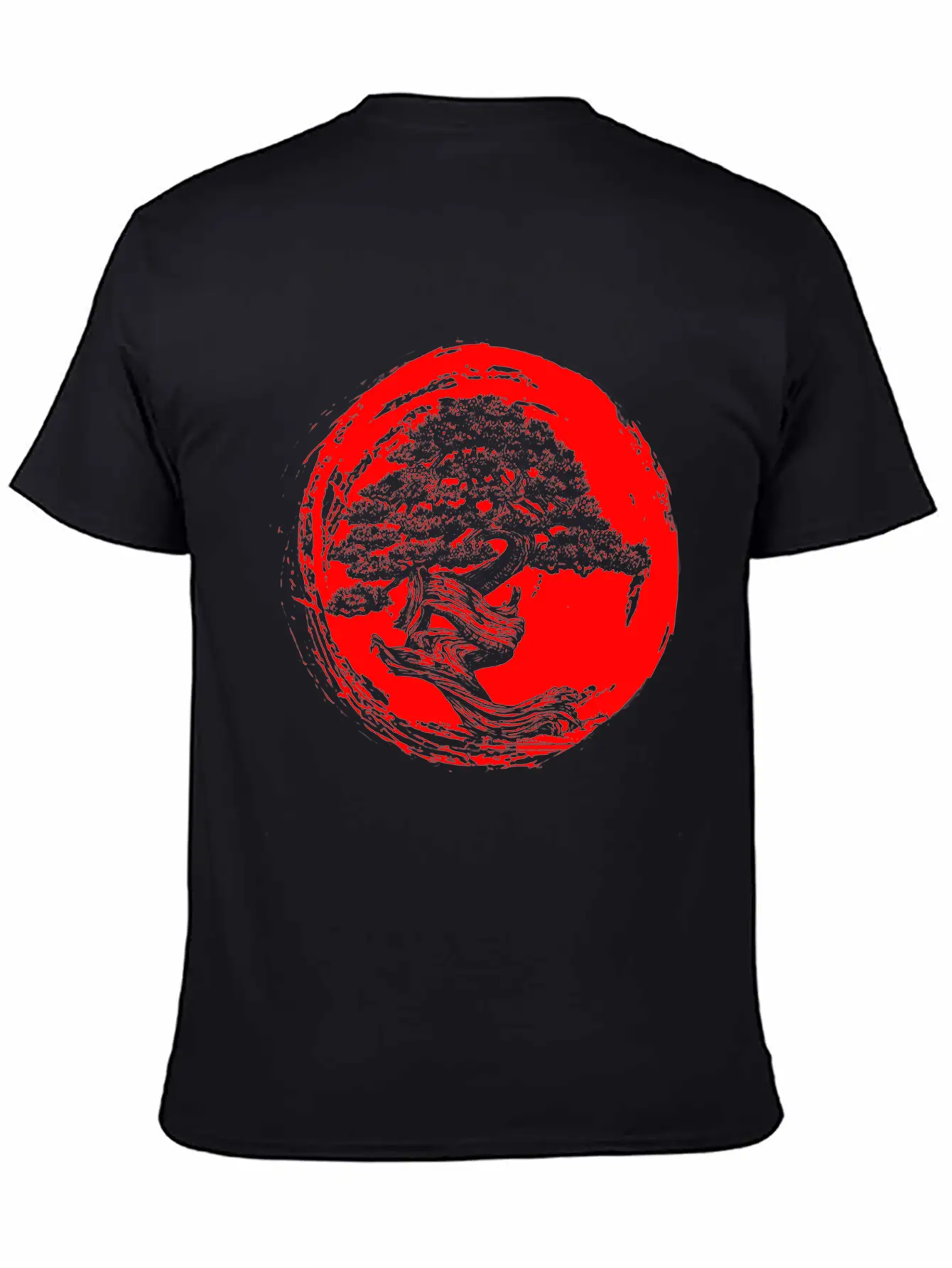 Bonsai T Shirt Japanese Trees Zen Buddhist Red Sun Essential Cotton Tee For Daily Outfits – Unisex Style