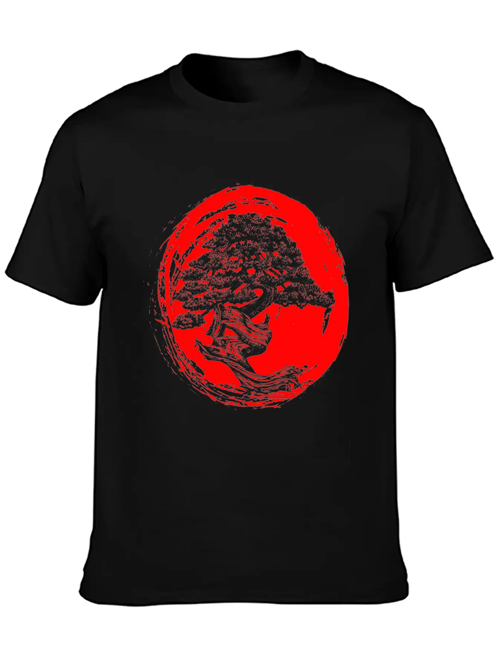 Bonsai T Shirt Japanese Trees Zen Buddhist Red Sun Essential Cotton Tee For Daily Outfits – Unisex Style