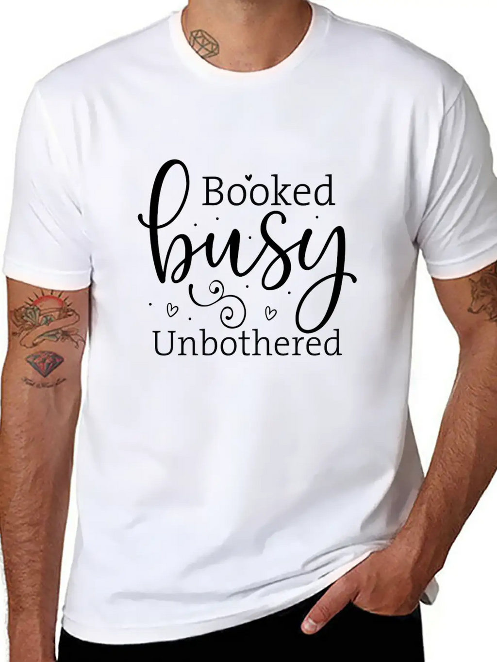 Booked, Busy, Unbothered Bold Unisex Casual T-Shirt – Clean Design For Daily Comfort