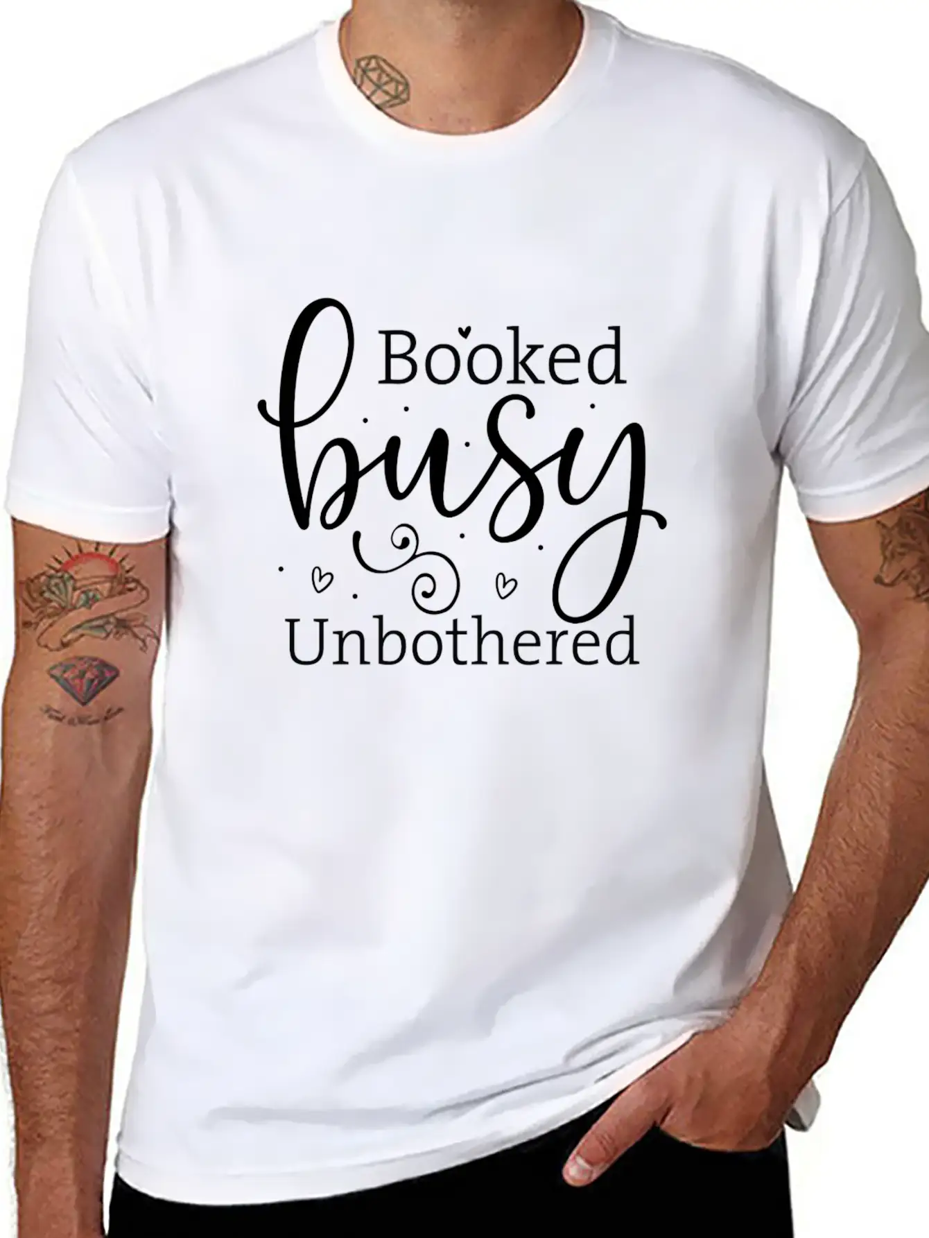 Booked, Busy, Unbothered Bold Unisex Casual T-Shirt – Clean Design For Daily Comfort
