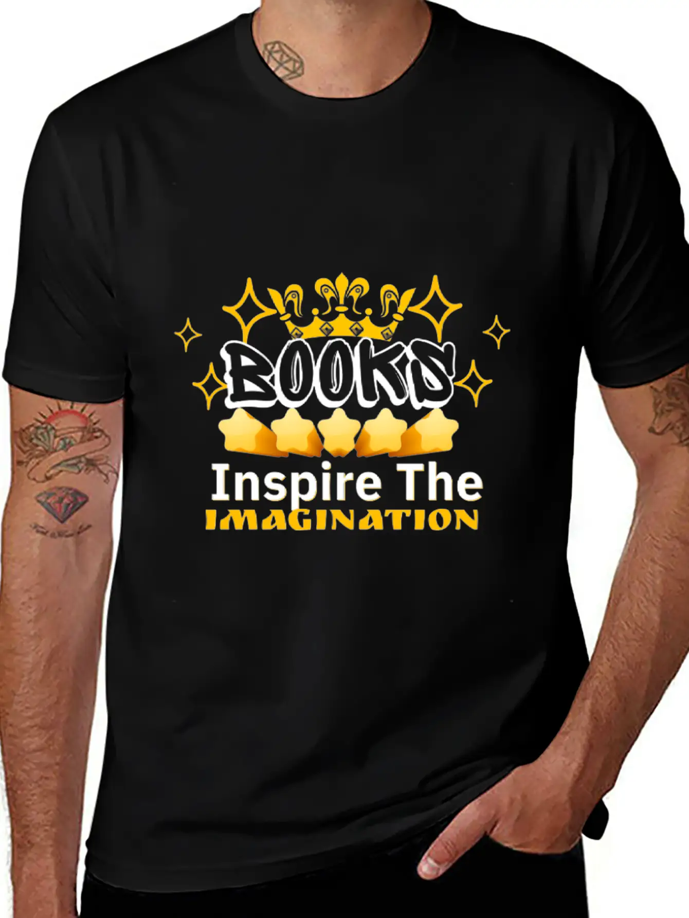Books Inspire The Imagination Stylish Everyday T-Shirt – Unisex Basic Cotton Tee