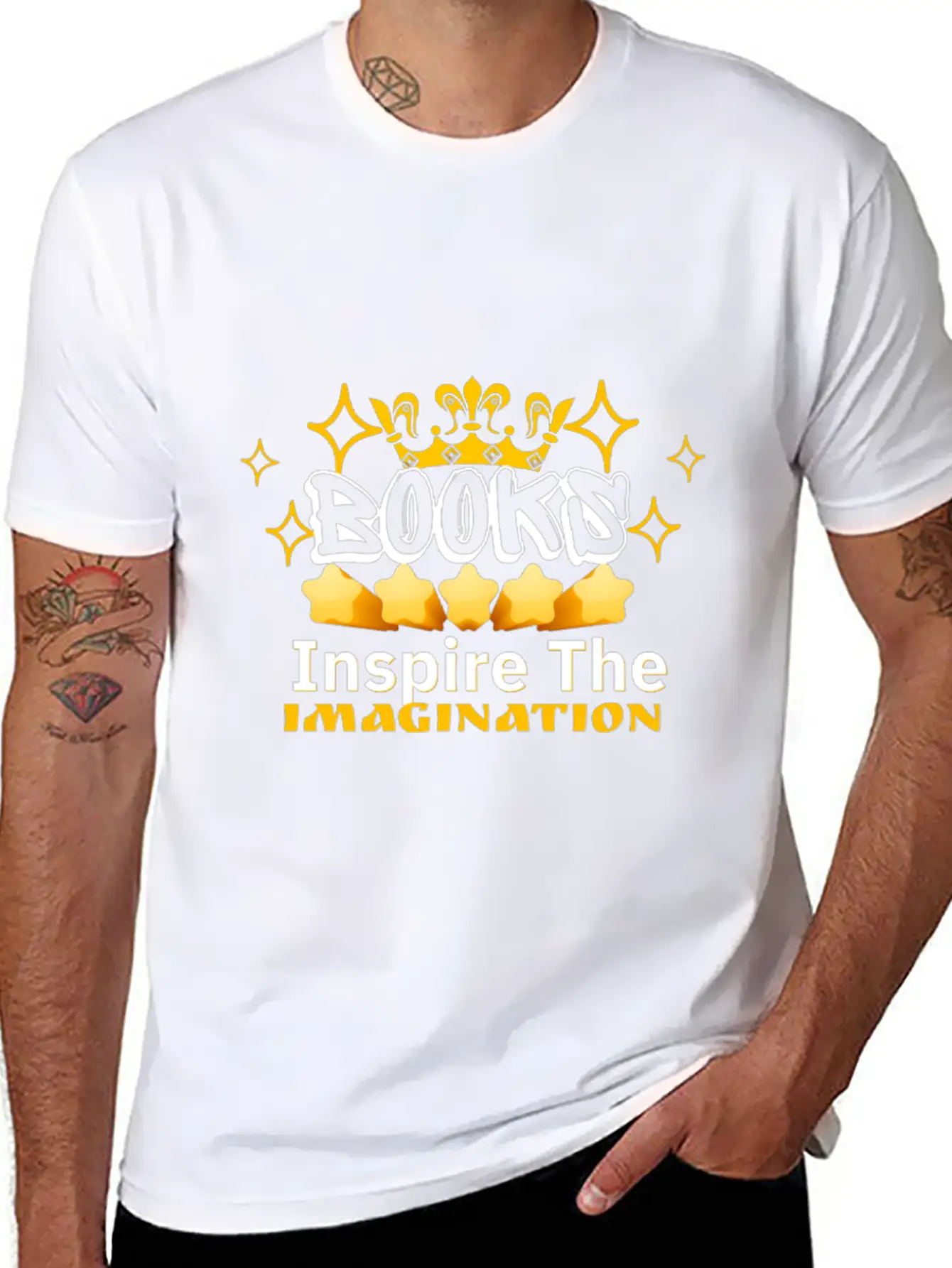 Books Inspire The Imagination Stylish Everyday T-Shirt – Unisex Basic Cotton Tee
