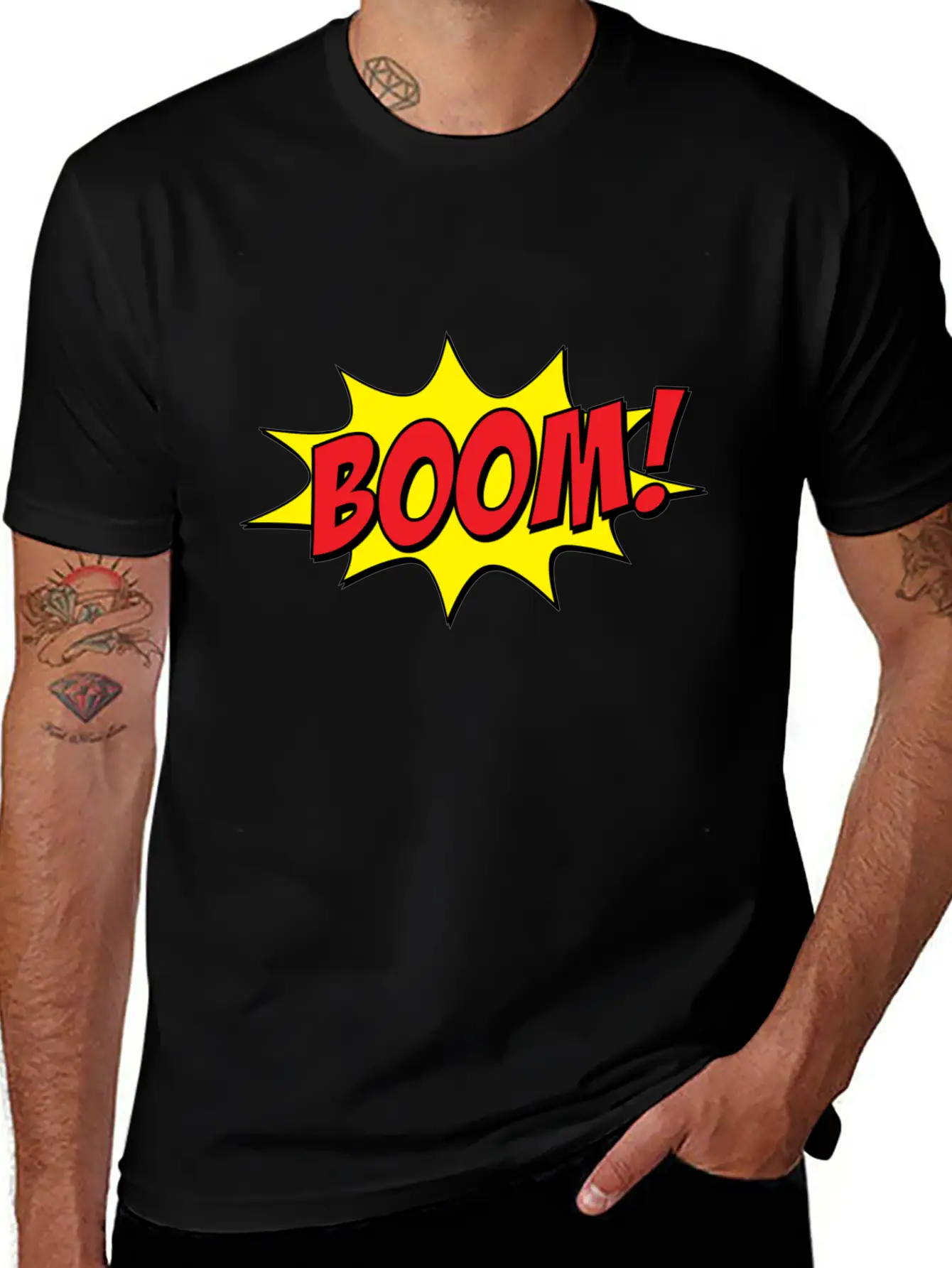 Boom! Pop Art Basic Graphic T-Shirt – Daily Comfort In Soft Cotton