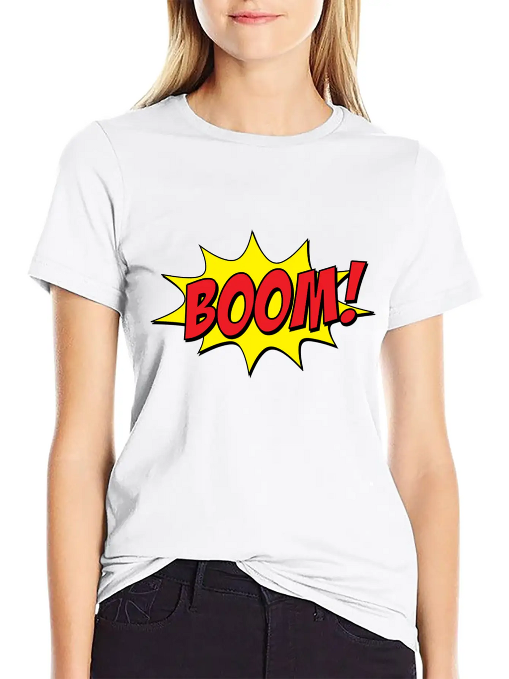 Boom! Pop Art Basic Graphic T-Shirt – Daily Comfort In Soft Cotton