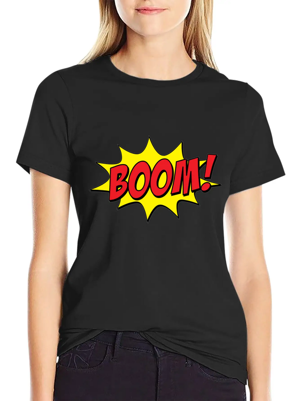 Boom! Pop Art Basic Graphic T-Shirt – Daily Comfort In Soft Cotton
