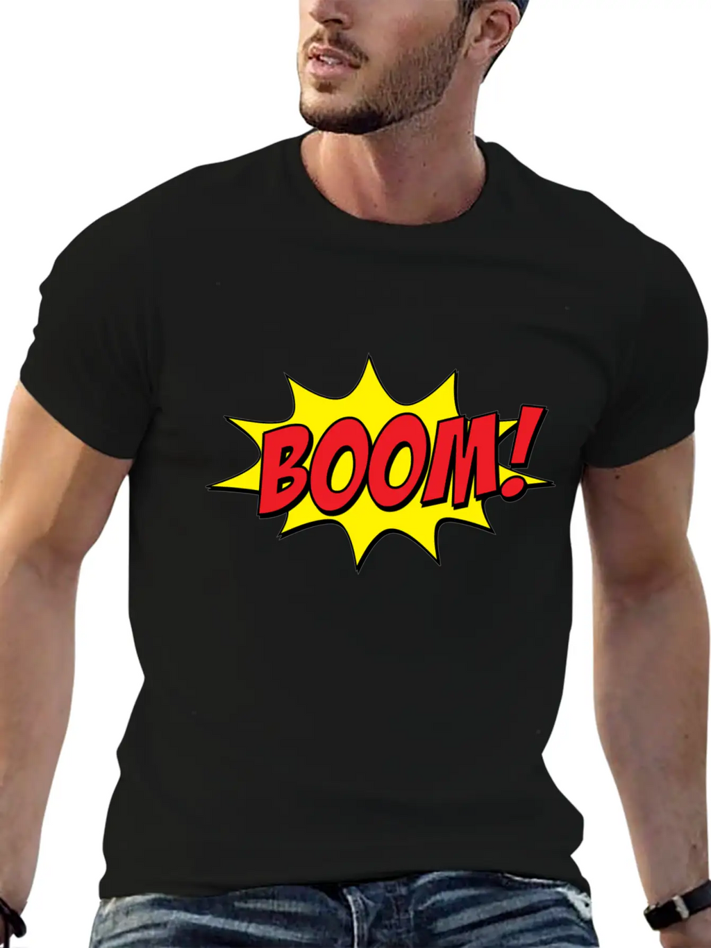 Boom! Pop Art Basic Graphic T-Shirt – Daily Comfort In Soft Cotton
