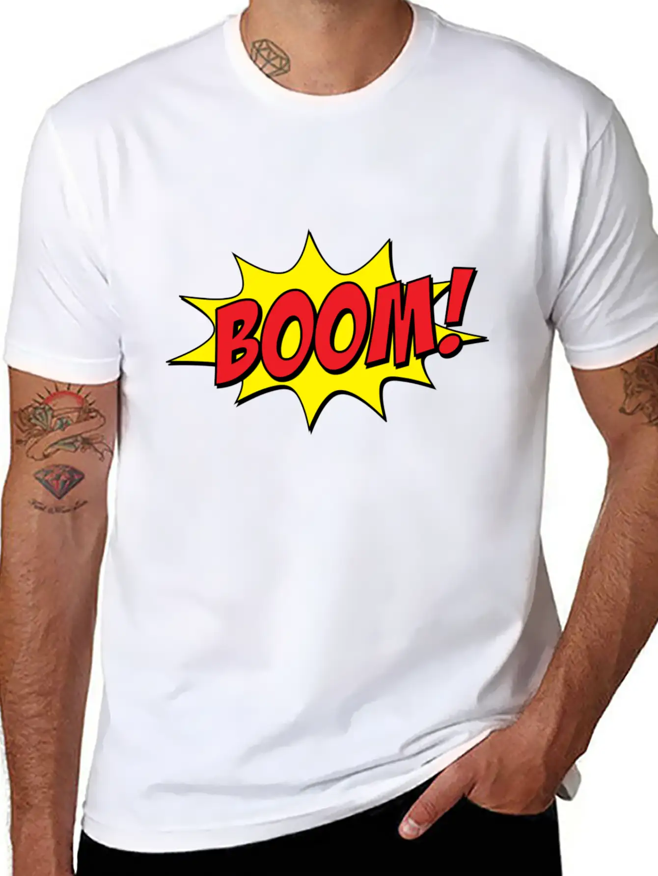 Boom! Pop Art Basic Graphic T-Shirt – Daily Comfort In Soft Cotton