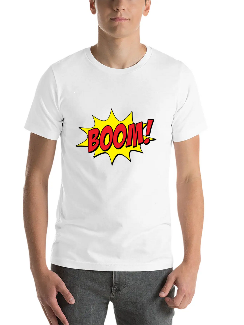 Boom! Pop Art Basic Graphic T-Shirt – Daily Comfort In Soft Cotton