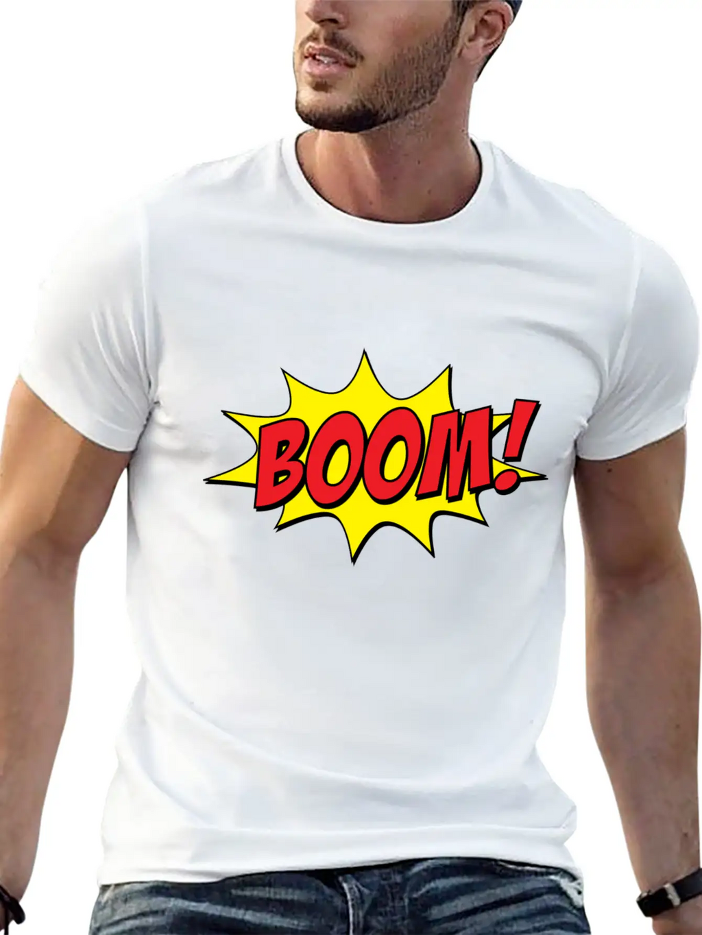 Boom! Pop Art Basic Graphic T-Shirt – Daily Comfort In Soft Cotton