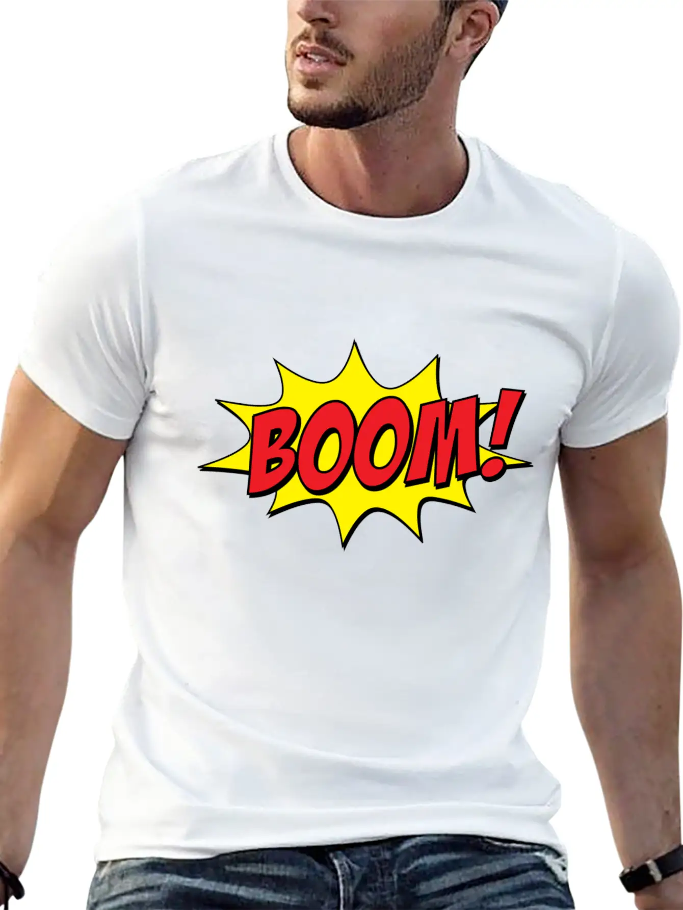 Boom! Pop Art Basic Graphic T-Shirt – Daily Comfort In Soft Cotton