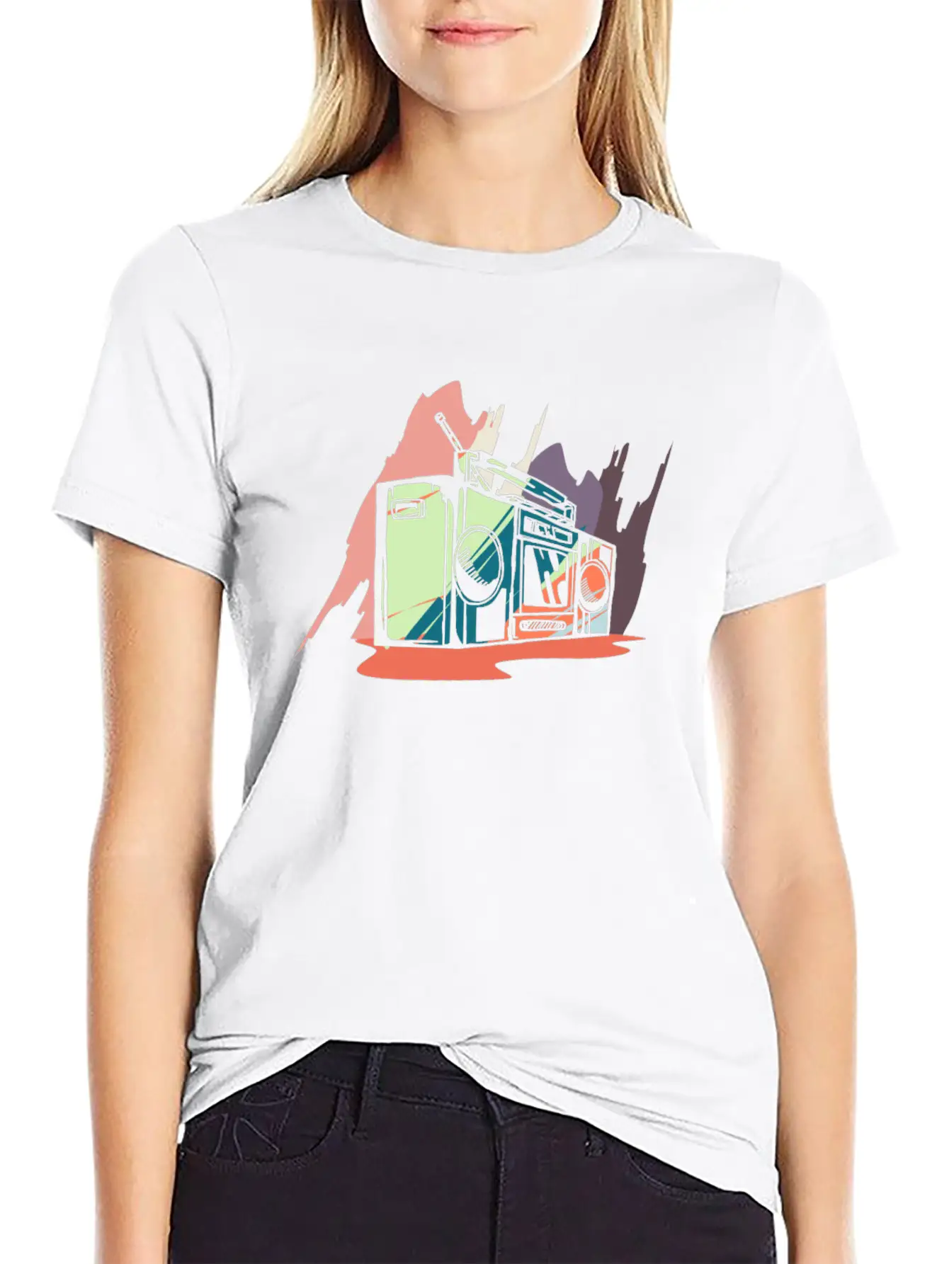Boombox Old School Basic Graphic T-Shirt – Daily Comfort In Soft Cotton