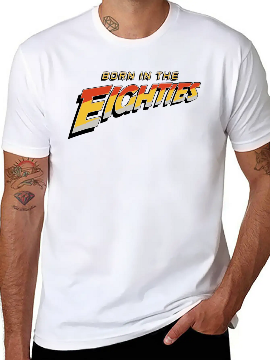 Born In The Eighties 80s Summer Cool Disco Present Classic Cotton Tee – Unisex Comfort For Any Season
