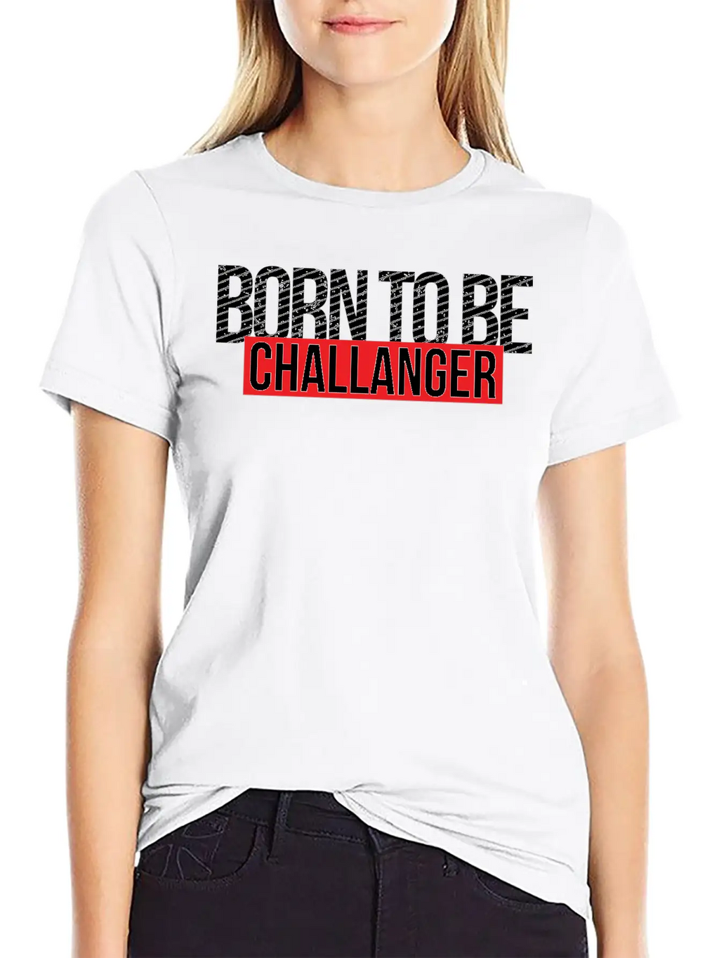 Born To Be Challenger Gift Breathable Soft Cotton T-Shirt – Timeless Casual Look