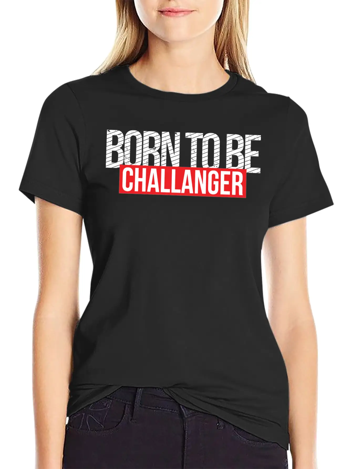 Born To Be Challenger Gift Breathable Soft Cotton T-Shirt – Timeless Casual Look
